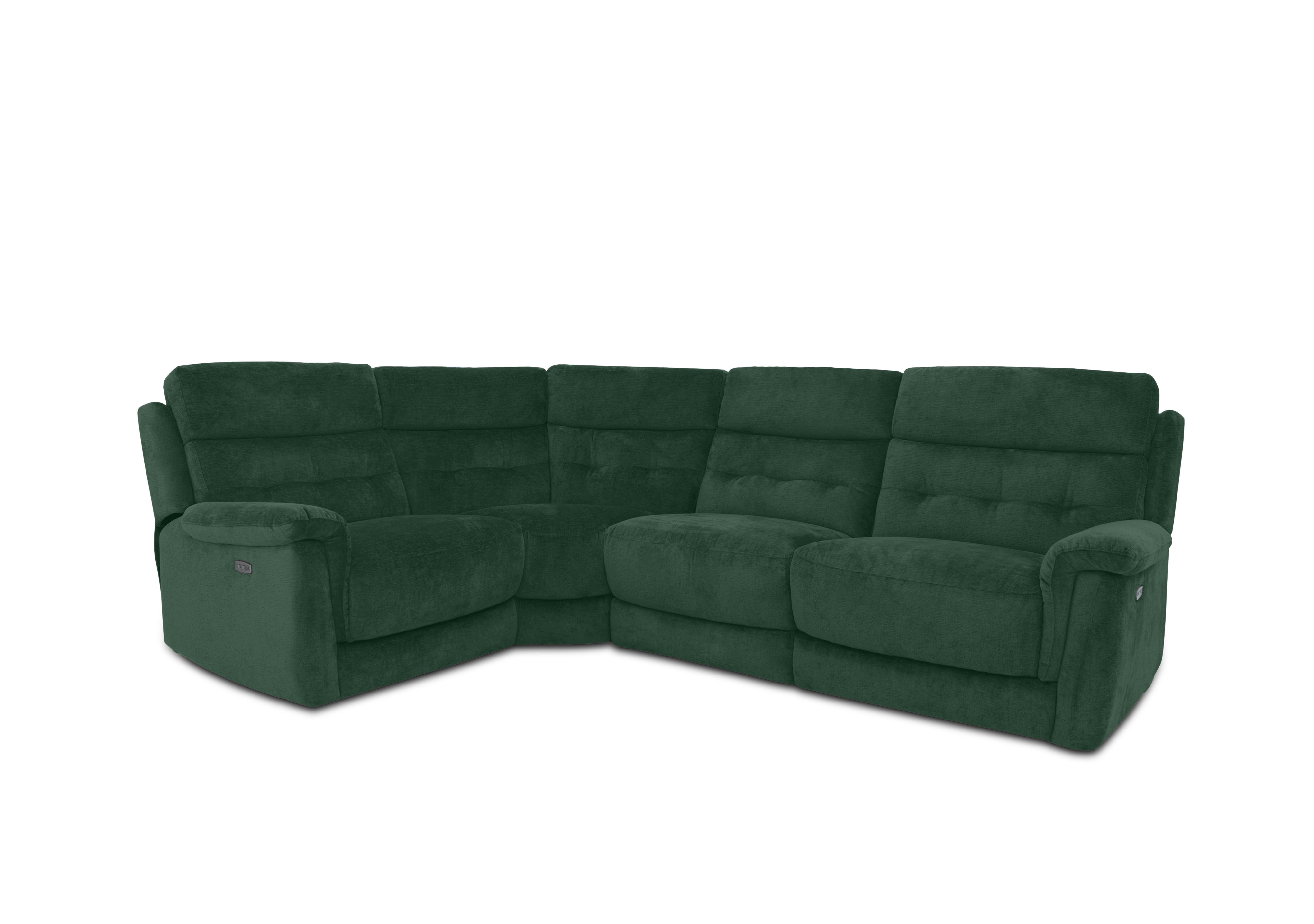 Springer Fabric Corner Sofa in Fab-Meg-R37 Emerald Green on Furniture Village