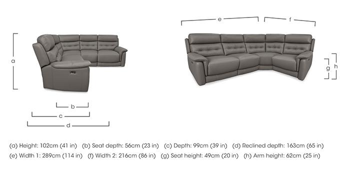 Springer Leather Corner Sofa in  on Furniture Village