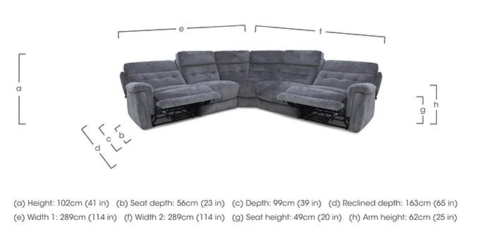 Springer Fabric Large Power Recliner Corner Sofa in  on Furniture Village