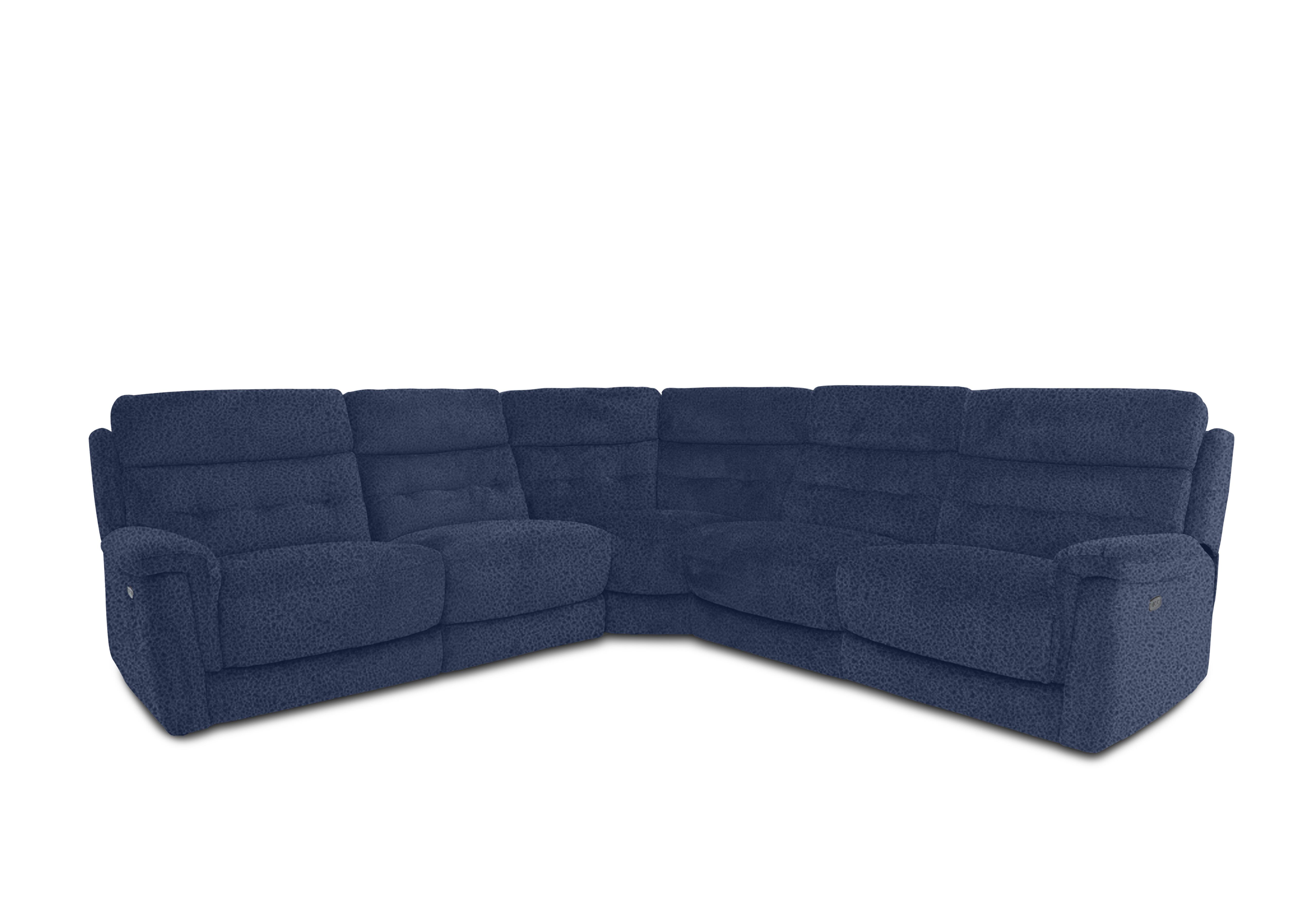 Springer Fabric Large Power Recliner Corner Sofa in Bfa-Blj-R10 Blue on Furniture Village