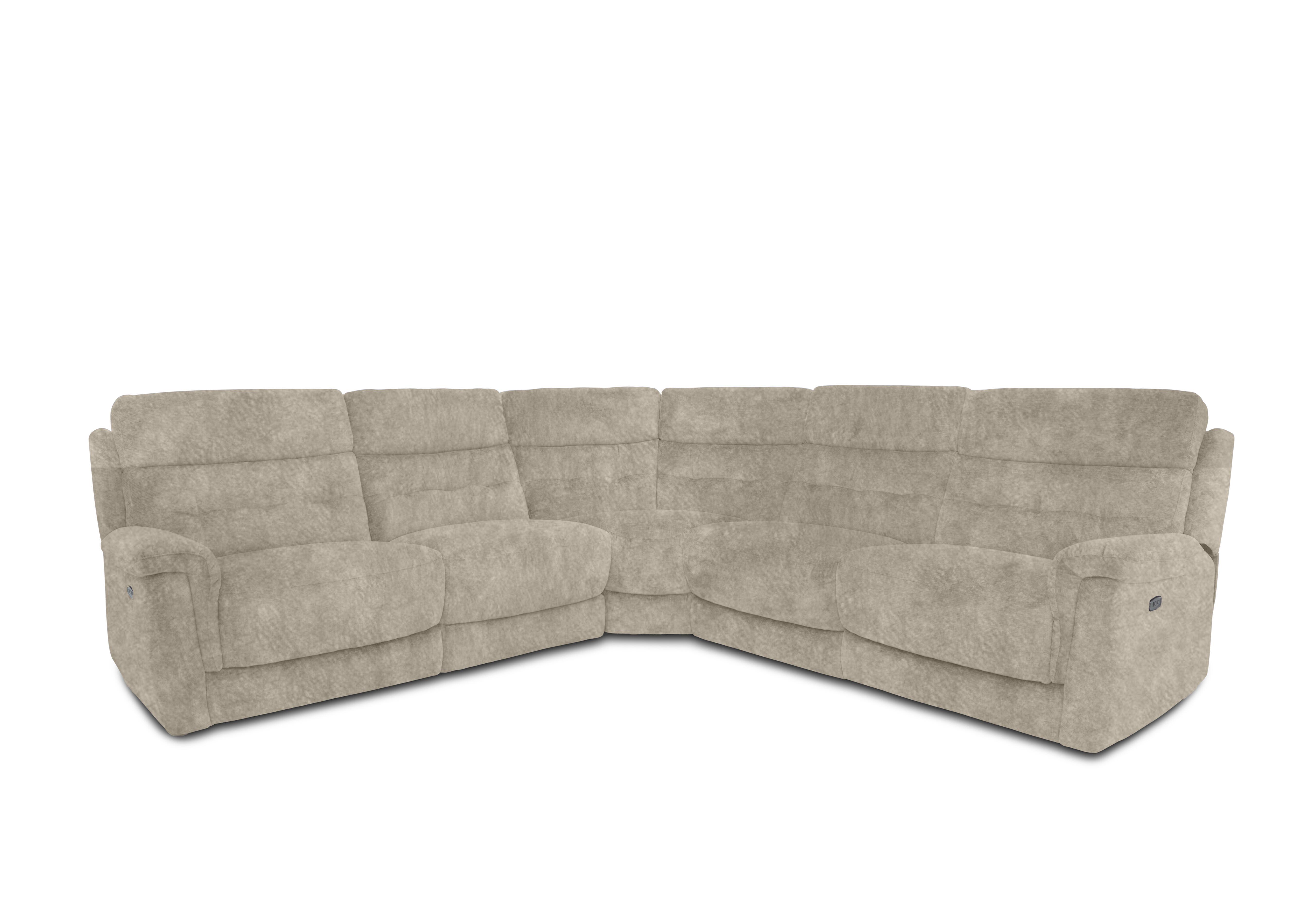 Springer Fabric Large Power Recliner Corner Sofa in Bfa-Bnn-R26 Cream on Furniture Village