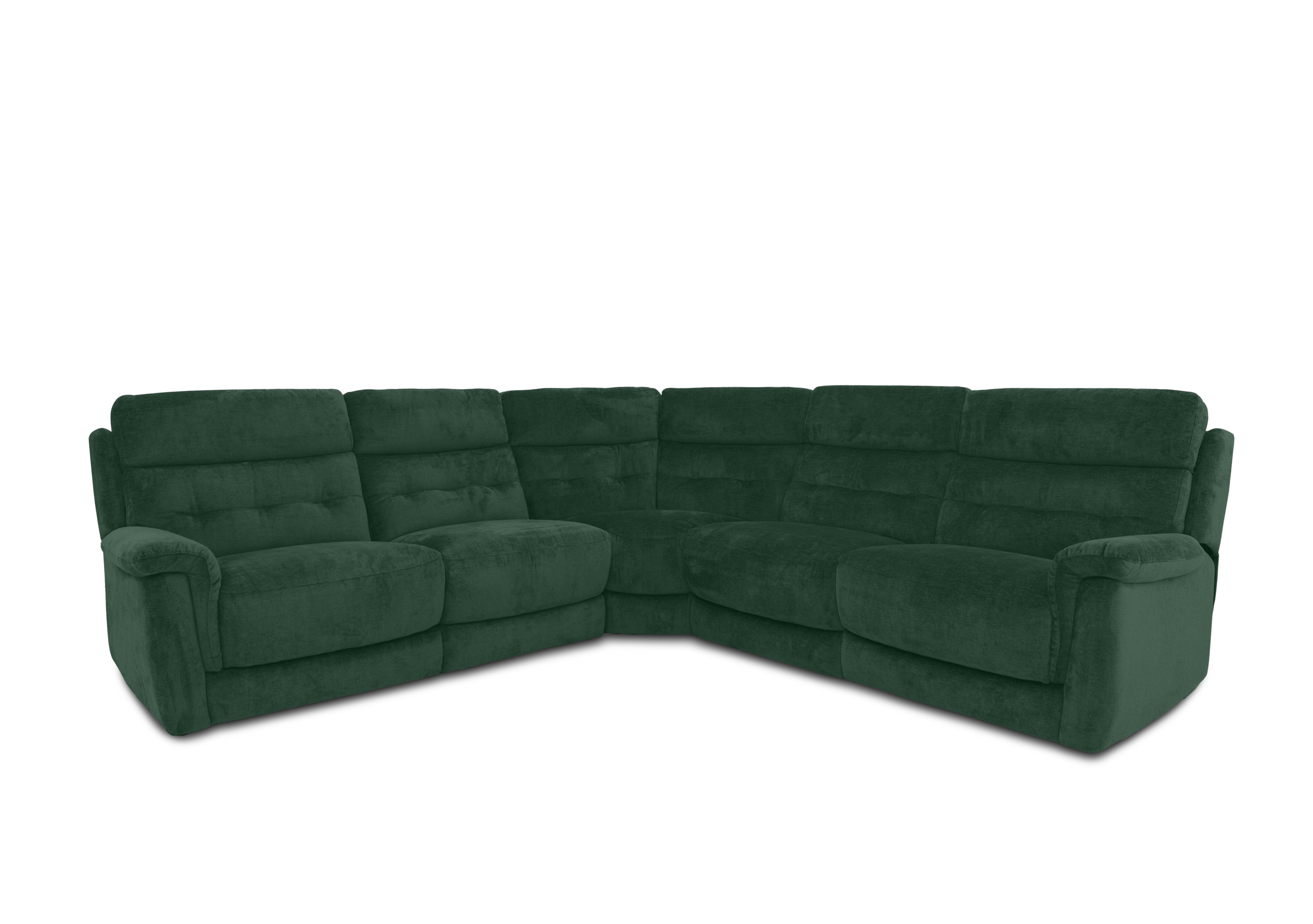 Springer Fabric Large Power Recliner Corner Sofa in Fab-Meg-R37 Emerald Green on Furniture Village