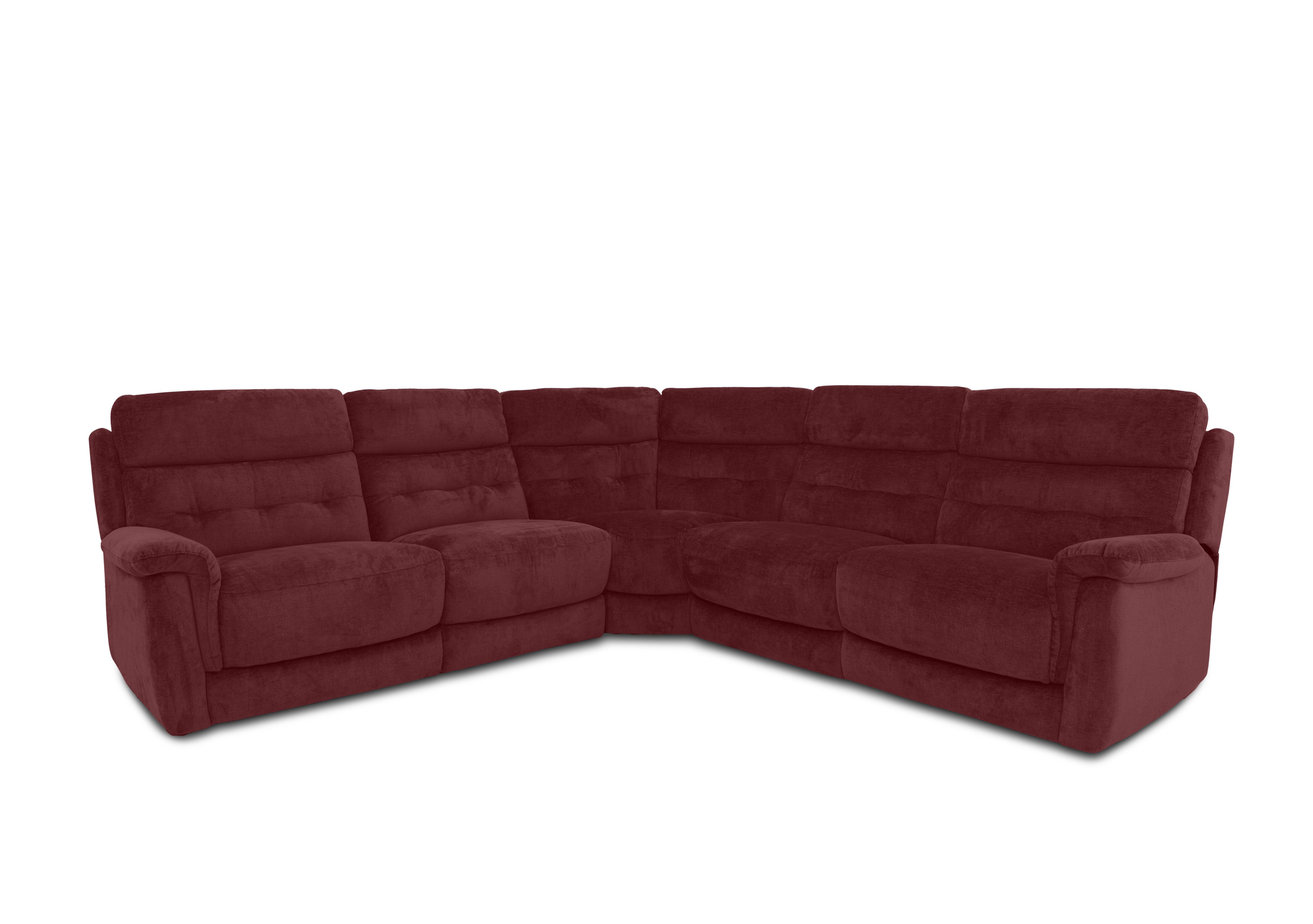 Springer Fabric Large Power Recliner Corner Sofa in Fab-Meg-R65 Burgundy on Furniture Village