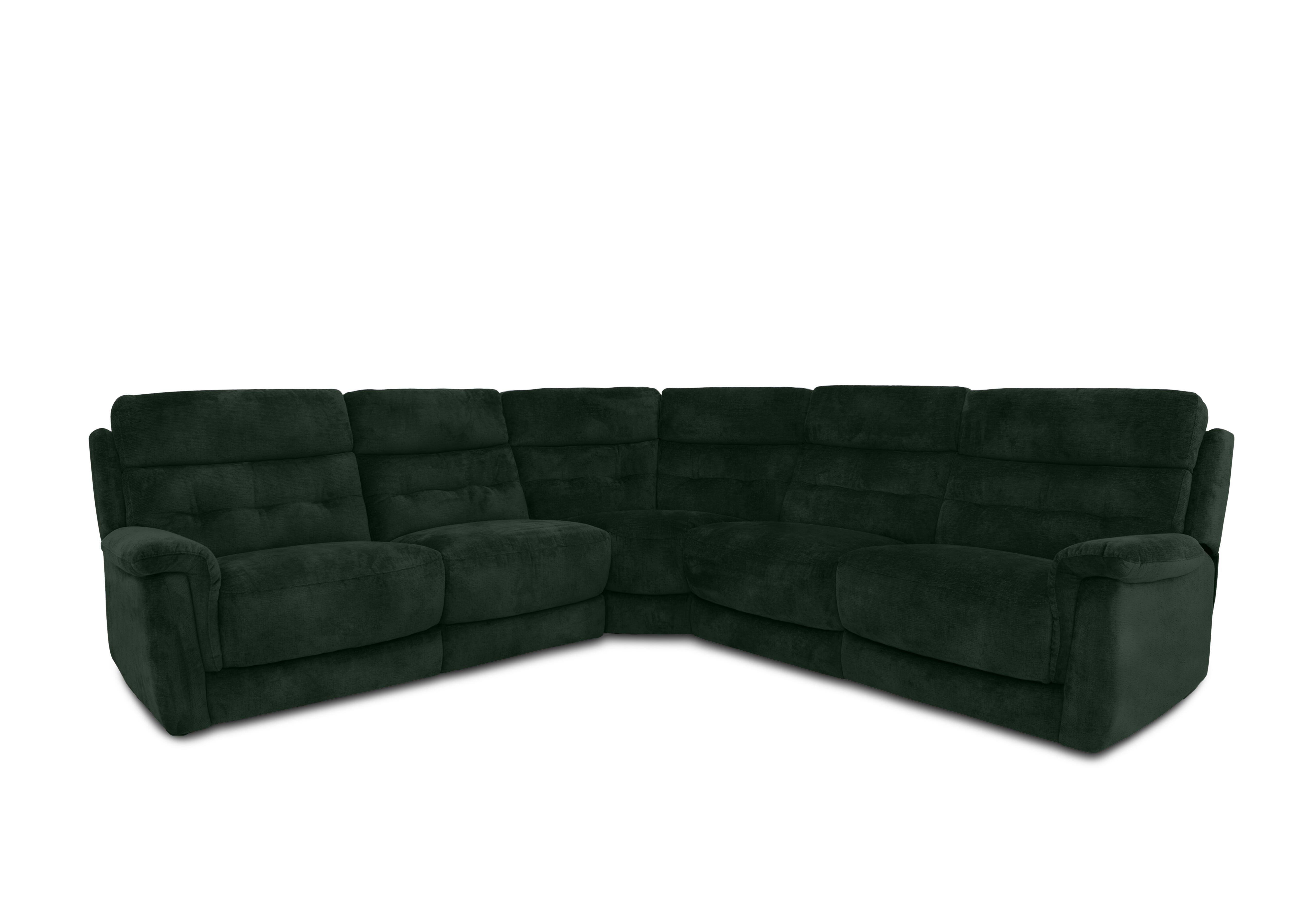 Springer Fabric Large Power Recliner Corner Sofa in Sfa-Pey-R11 Dark Green on Furniture Village