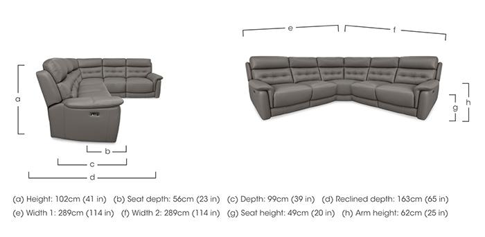 Springer Leather Large Power Recliner Corner Sofa in  on Furniture Village