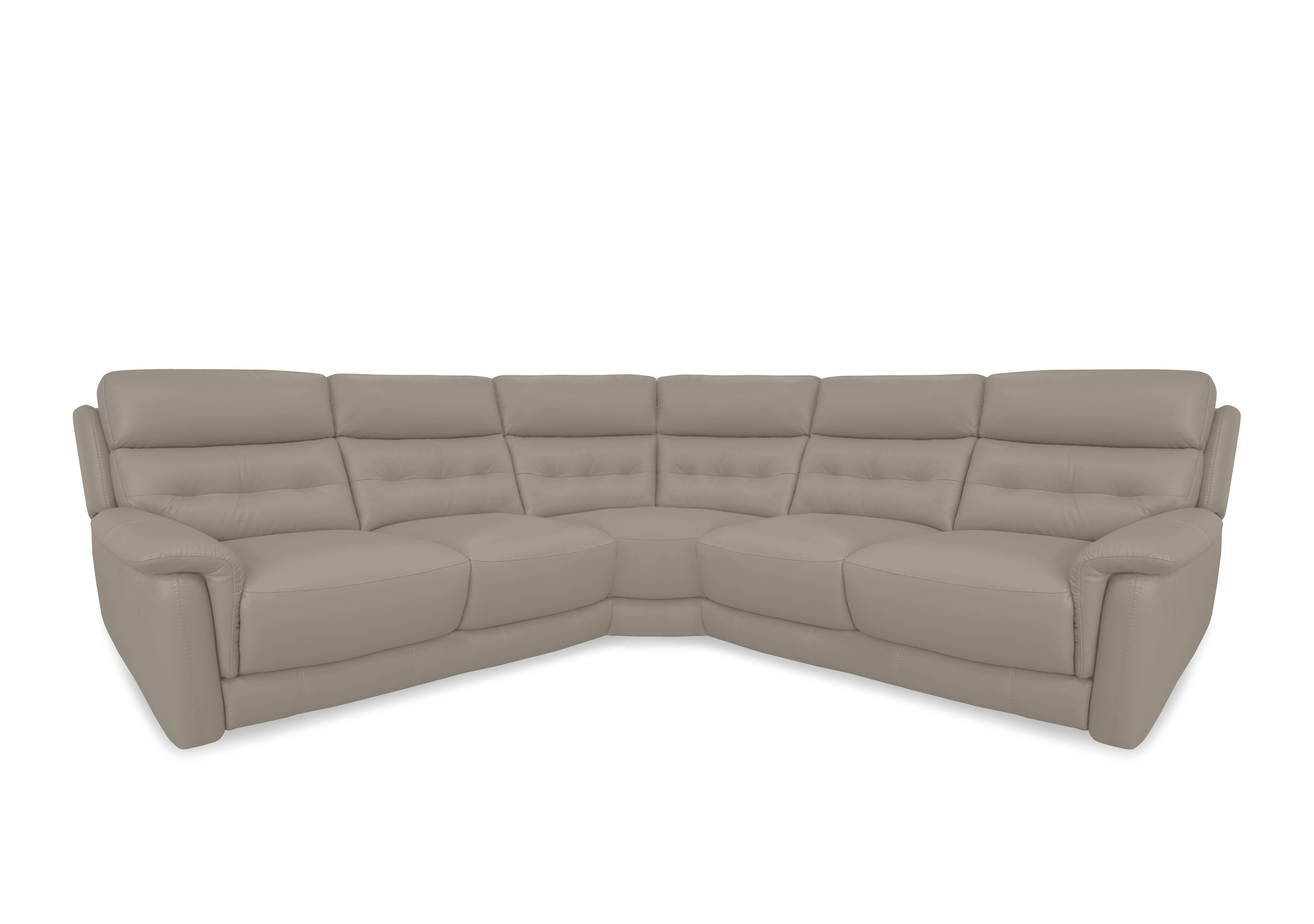 Springer Leather Large Power Recliner Corner Sofa in Bv-722a Taupe on Furniture Village