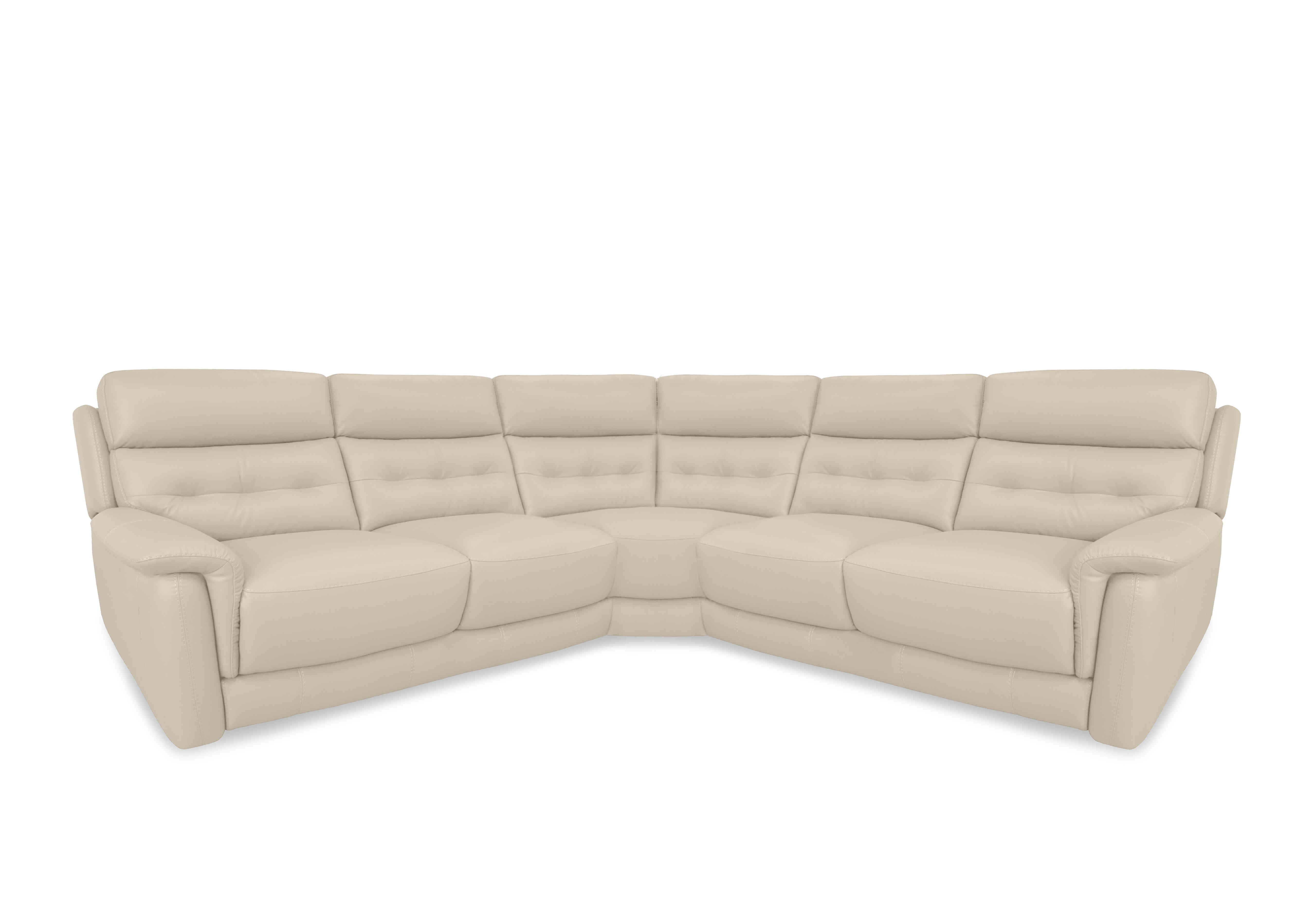 Springer Leather Large Power Recliner Corner Sofa in Bv-862c Bisque on Furniture Village
