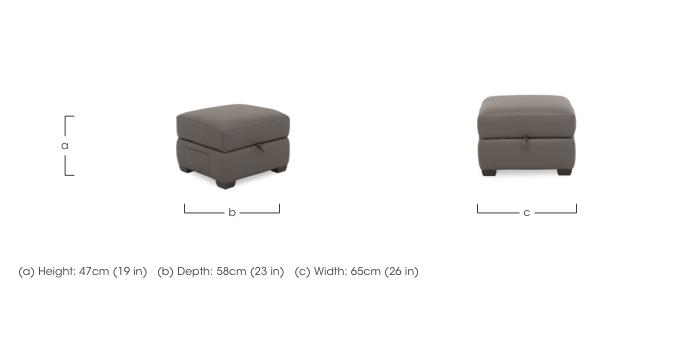 Springer Leather Storage Footstool in  on Furniture Village