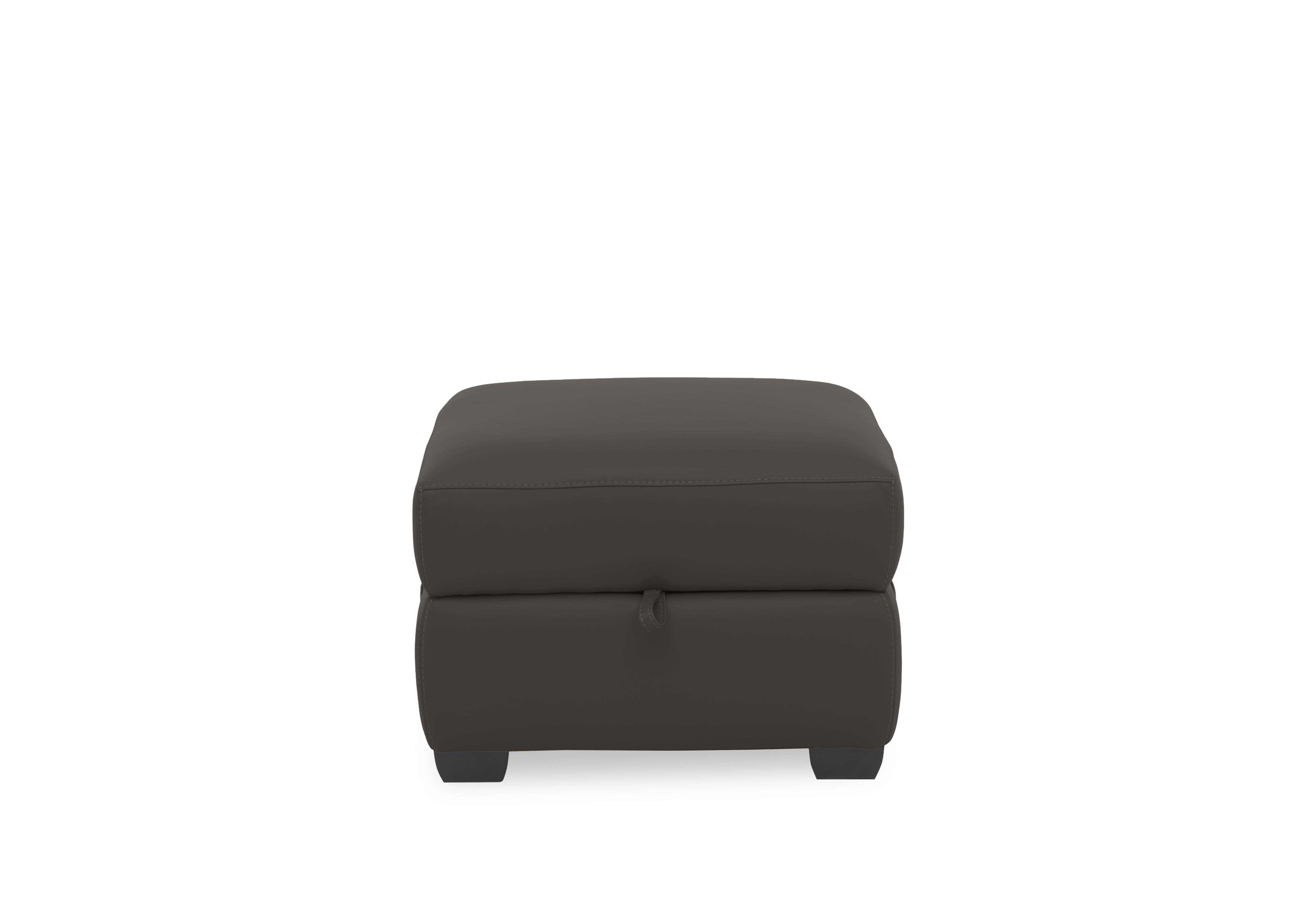 Springer Leather Storage Footstool in Bv-1748 Dark Chocolate on Furniture Village