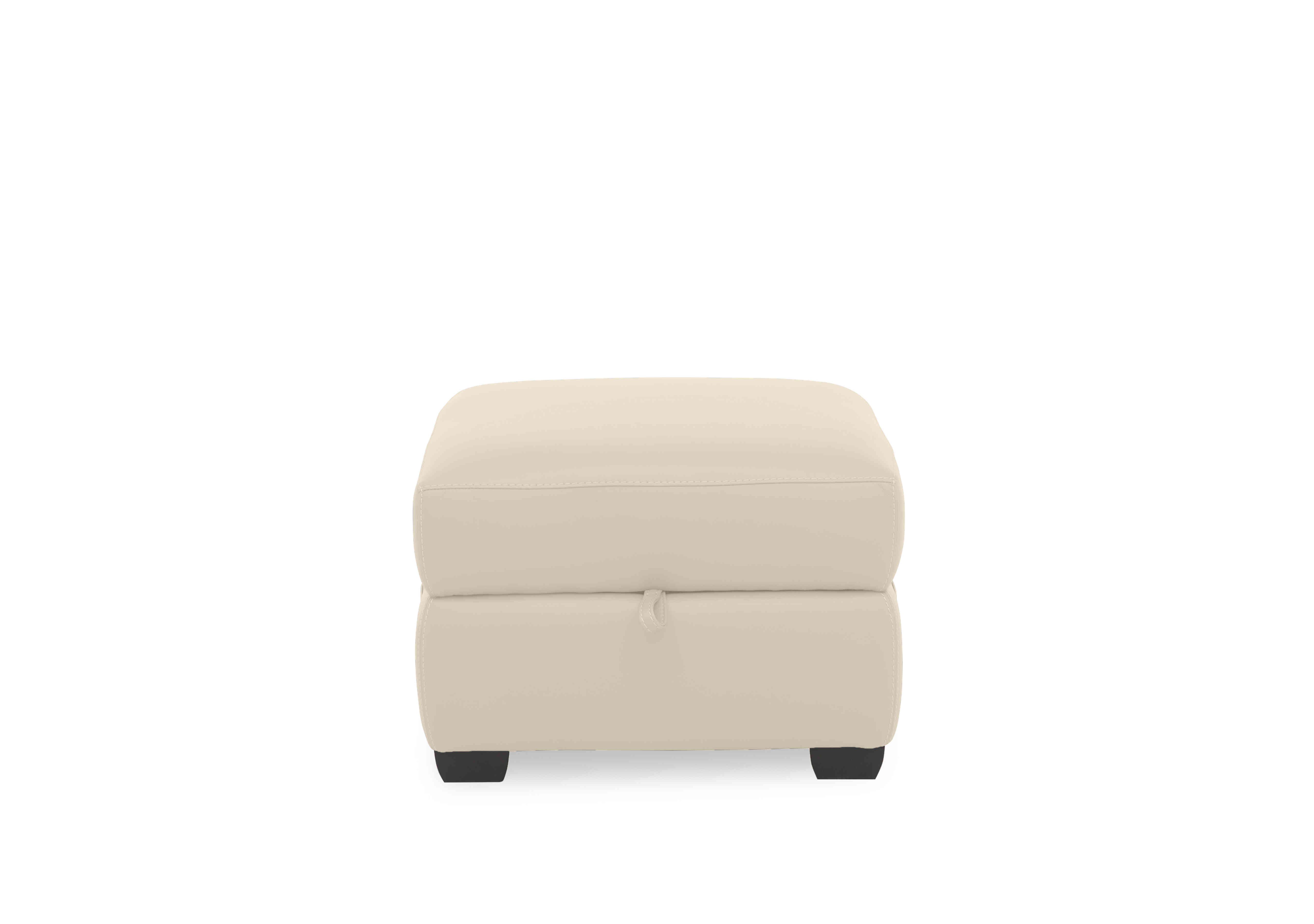 Springer Leather Storage Footstool in Bv-862c Bisque on Furniture Village