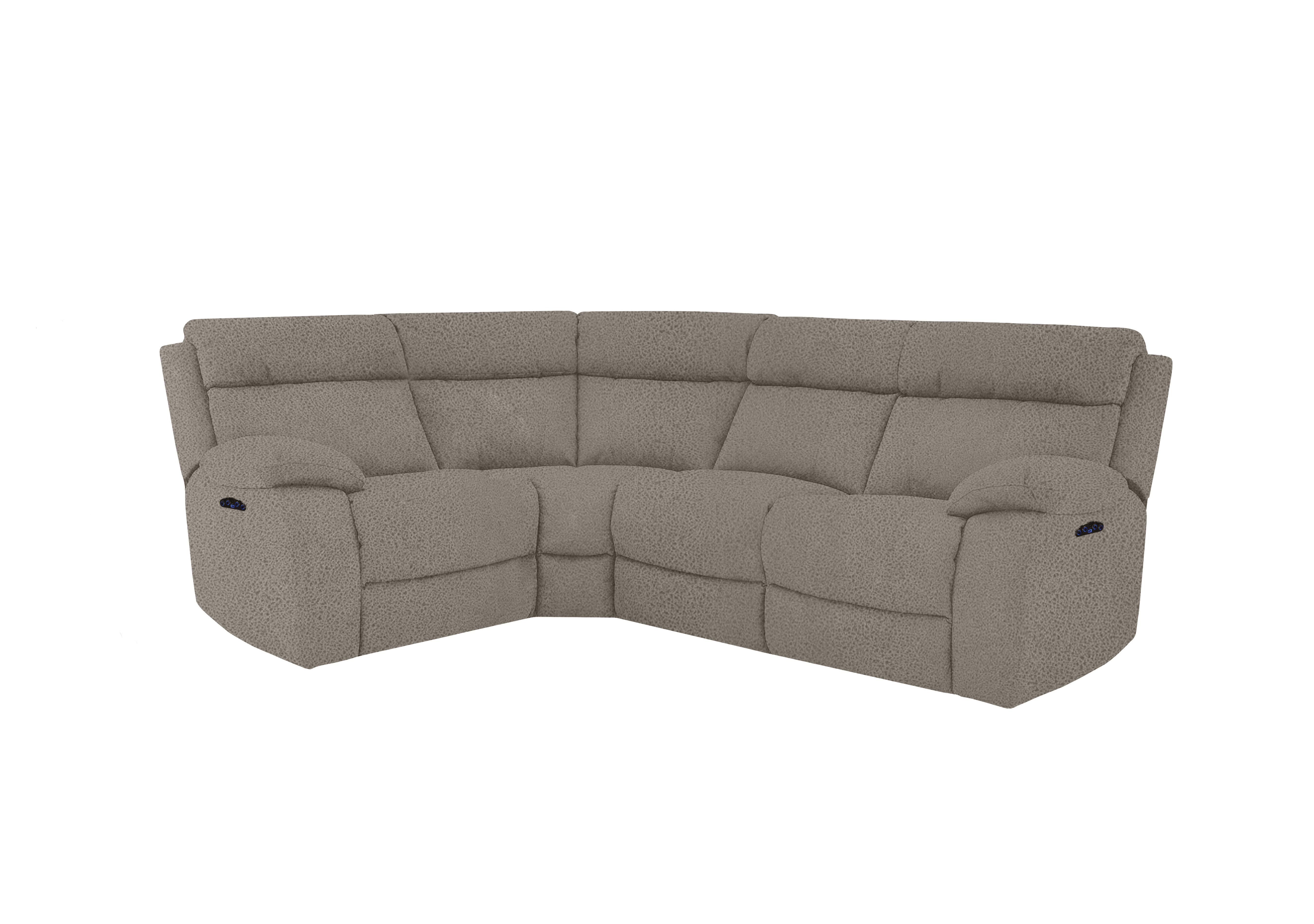 Moreno Small Fabric Power Recliner Corner Sofa with Power Headrests in Bfa-Blj-R946 Silver on Furniture Village