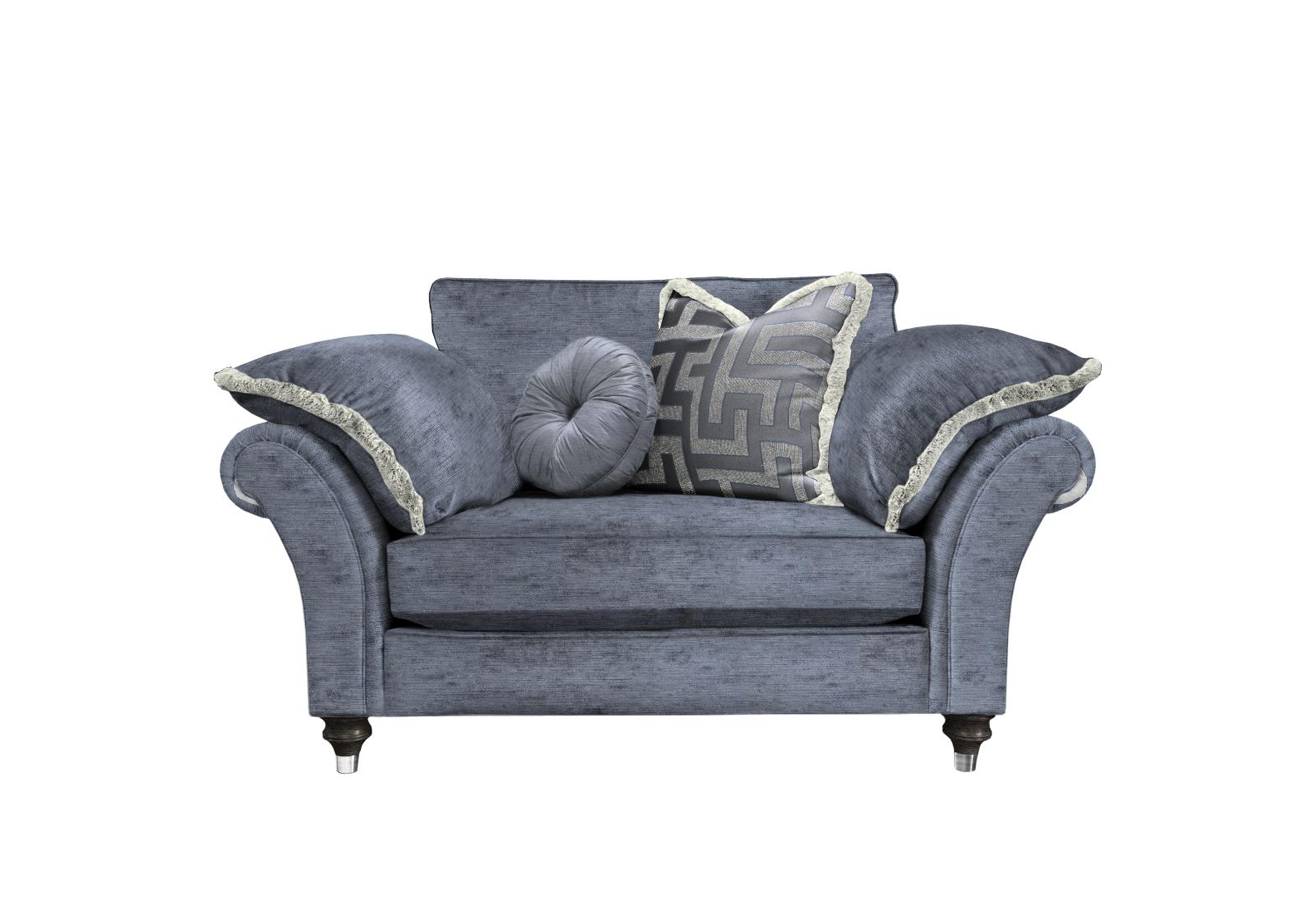 Princeton Ruched Reading Chair in Monarch Anthracite Eby/Stl on Furniture Village