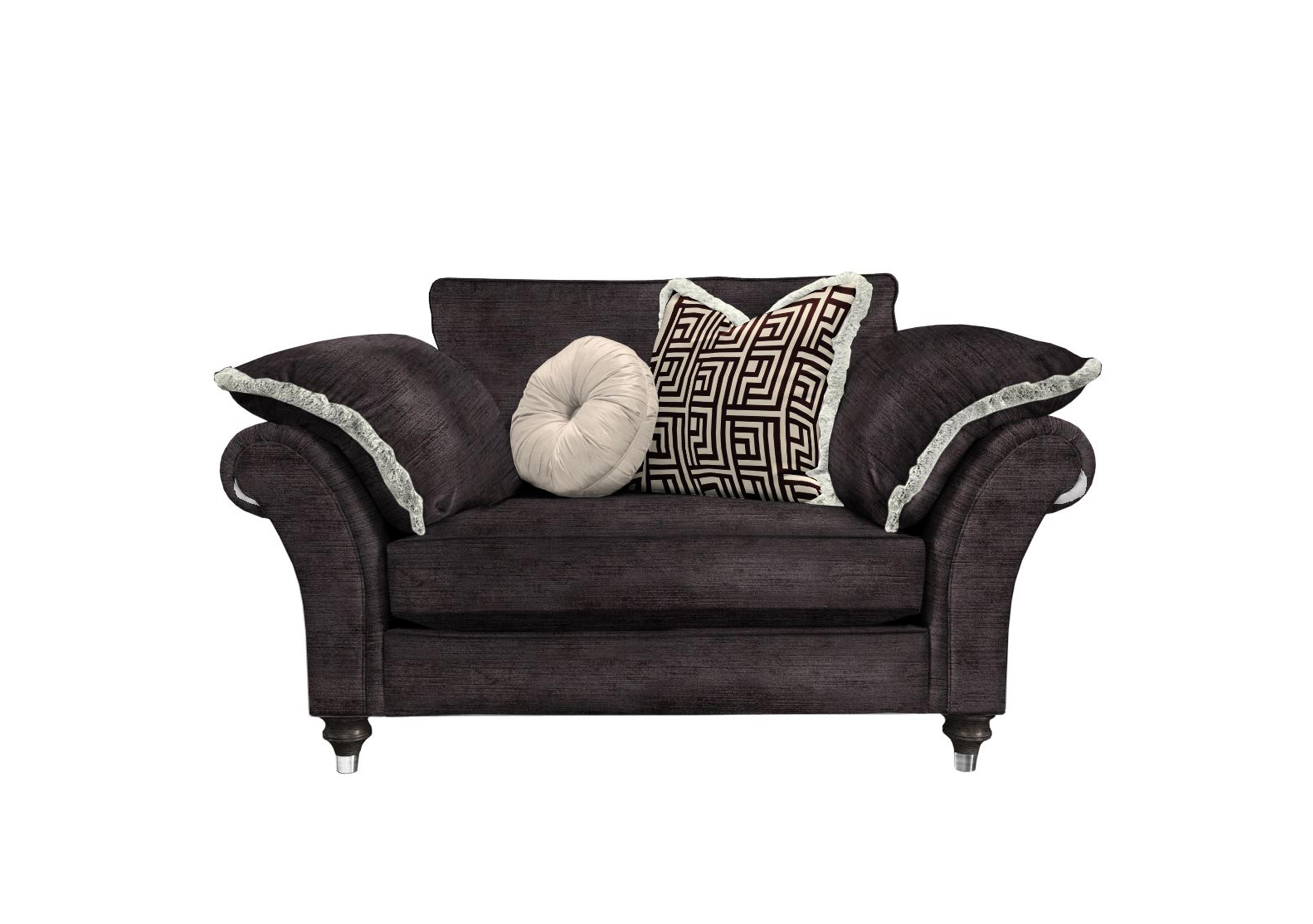 Princeton Ruched Reading Chair in Monarch Black-Noir Eby/Stl on Furniture Village