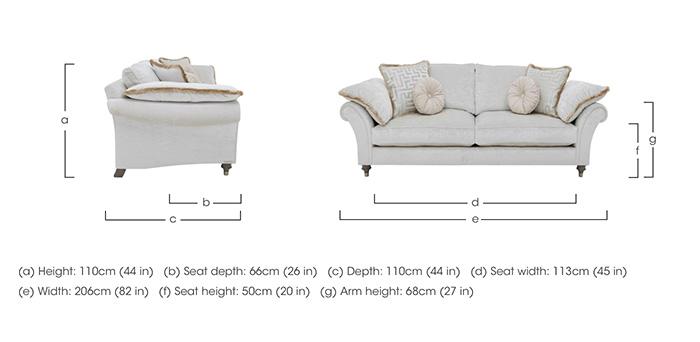 Princeton Ruched Medium 2 Seater Sofa in  on Furniture Village