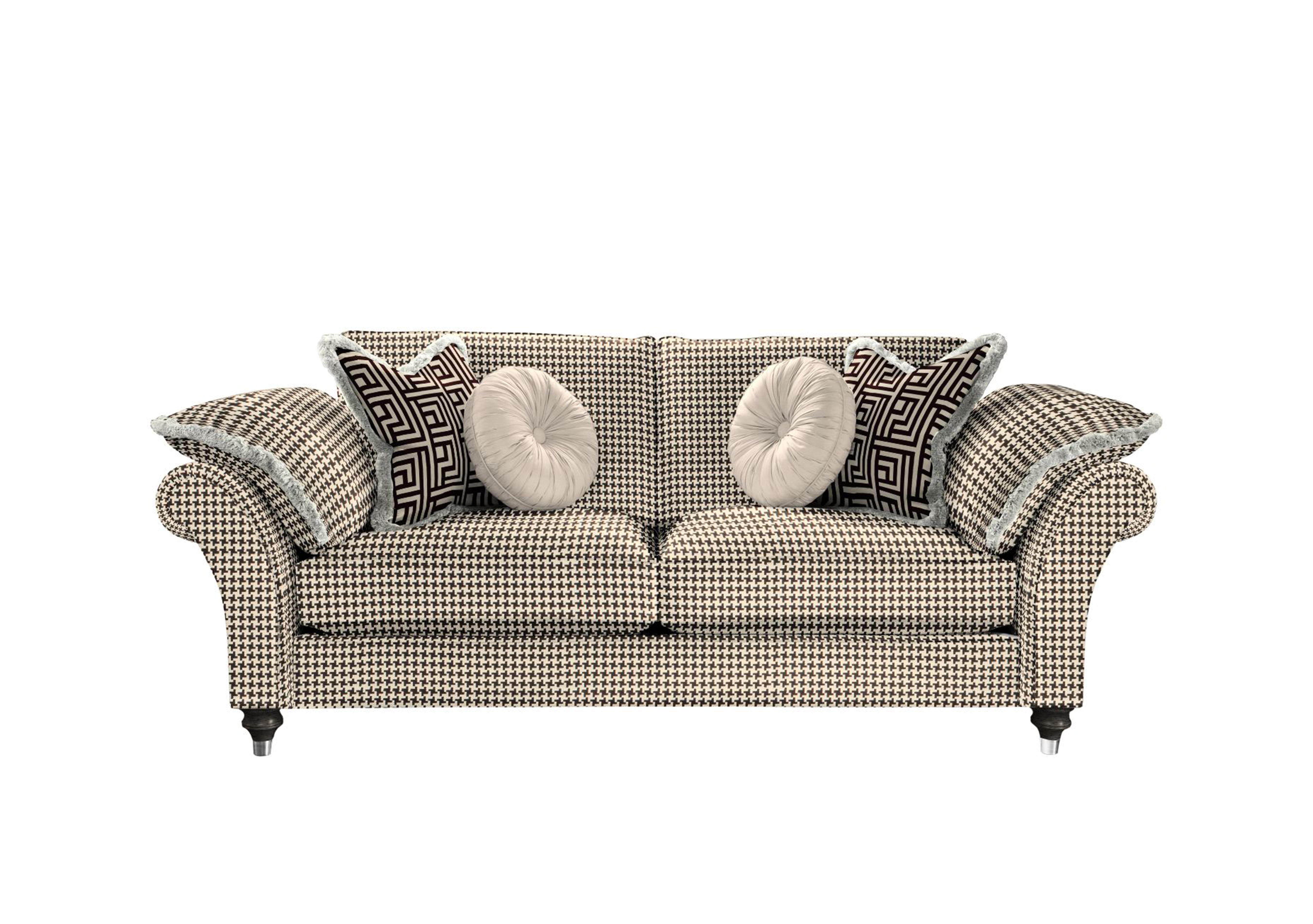 Princeton Ruched Medium 2 Seater Sofa in Allure Noir Eby/Stl on Furniture Village
