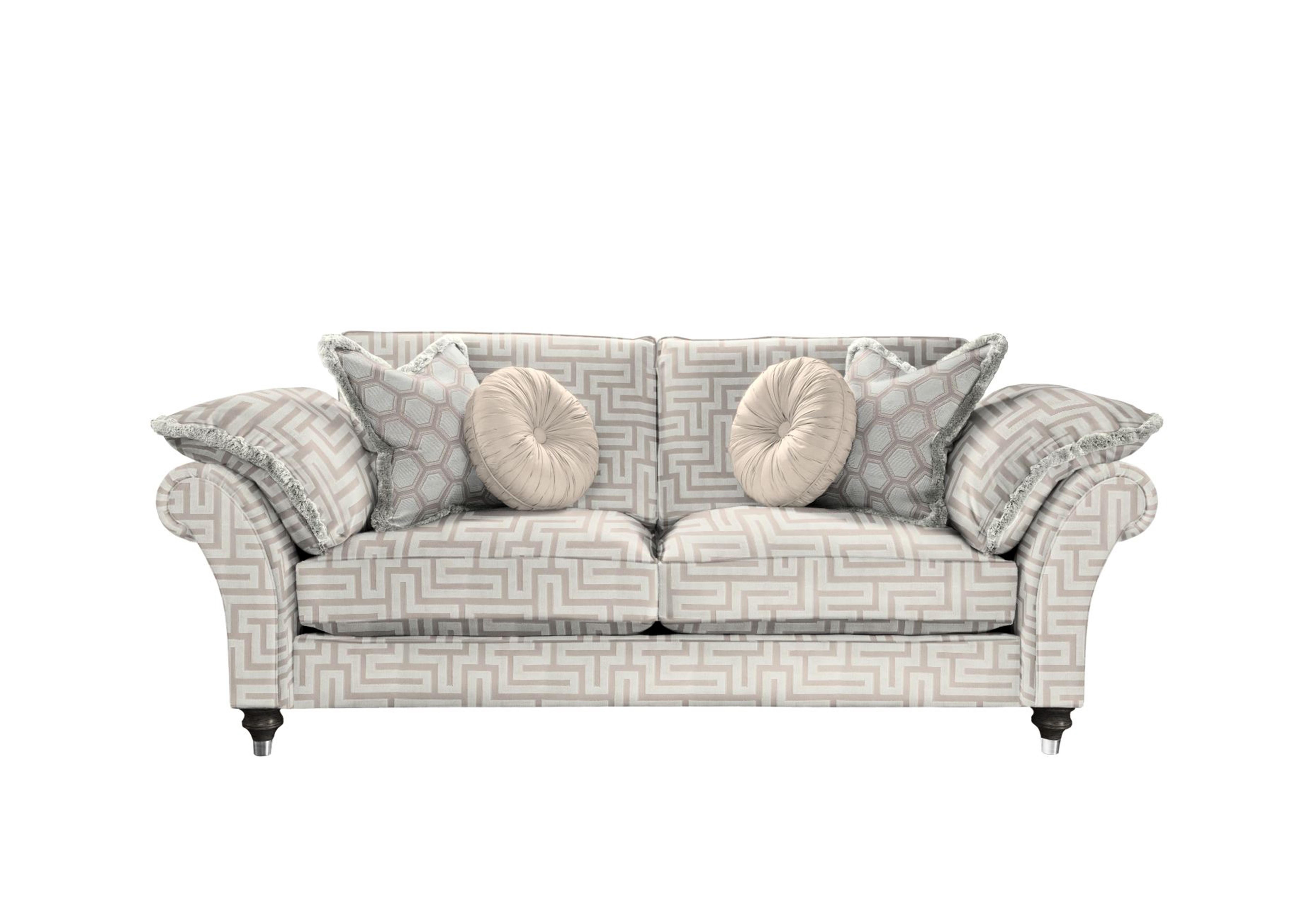 Princeton Ruched Medium 2 Seater Sofa in Apollo-Ophelia Ivory Eby/Stl on Furniture Village