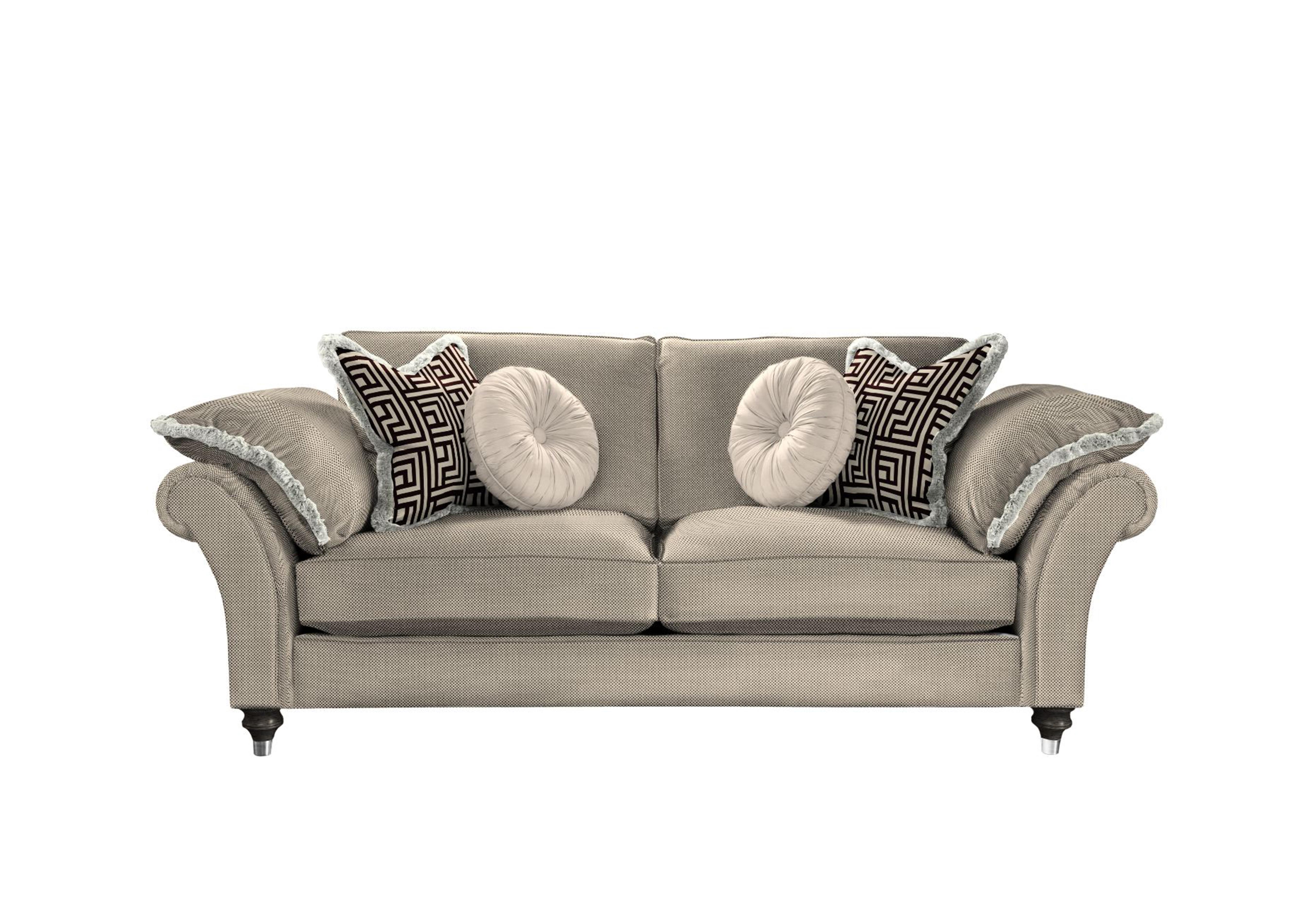 Princeton Ruched Medium 2 Seater Sofa in Cristalle Noir Eby/Stl on Furniture Village