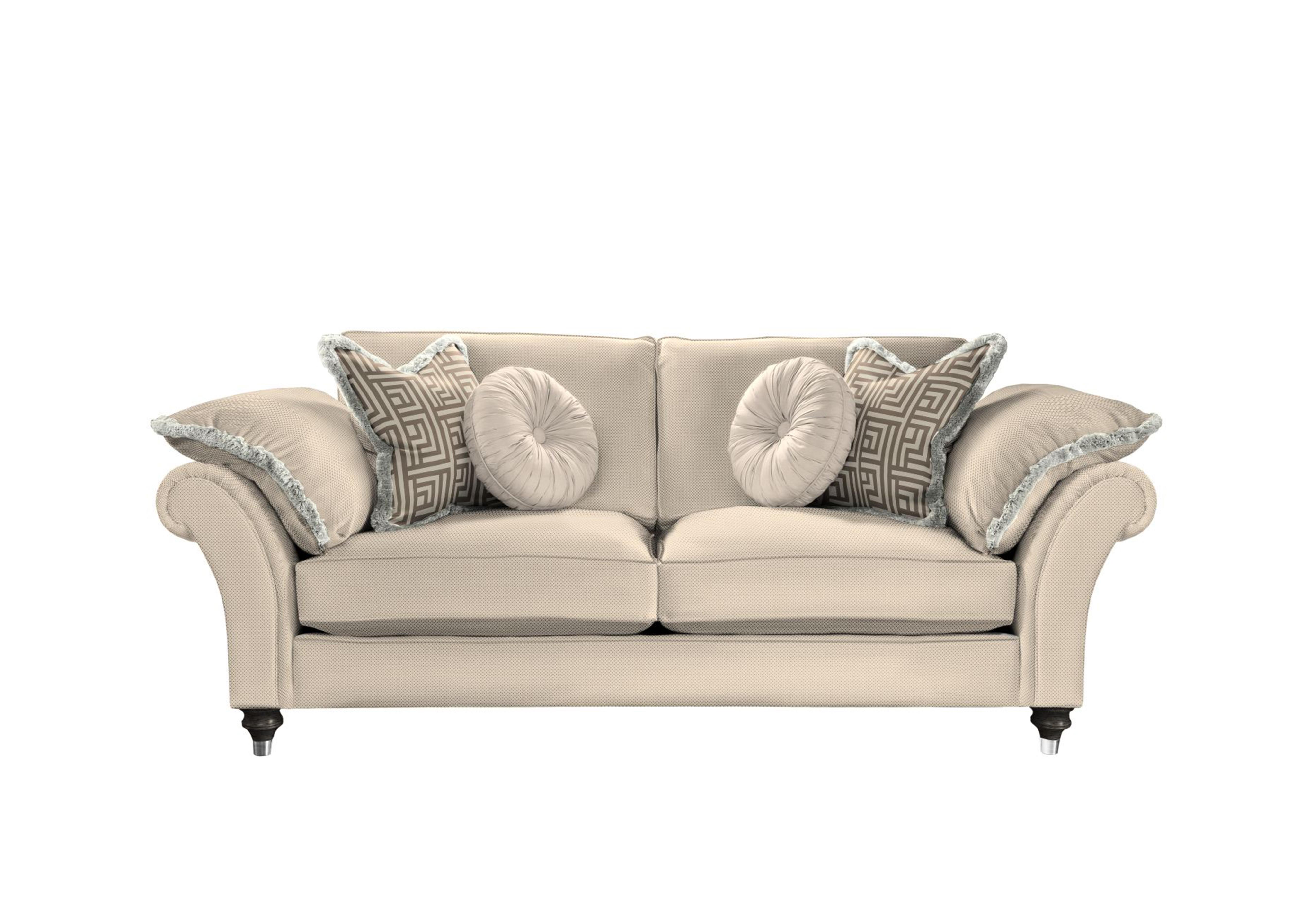 Princeton Ruched Medium 2 Seater Sofa in Cristalle Truffle Eby/Stl on Furniture Village