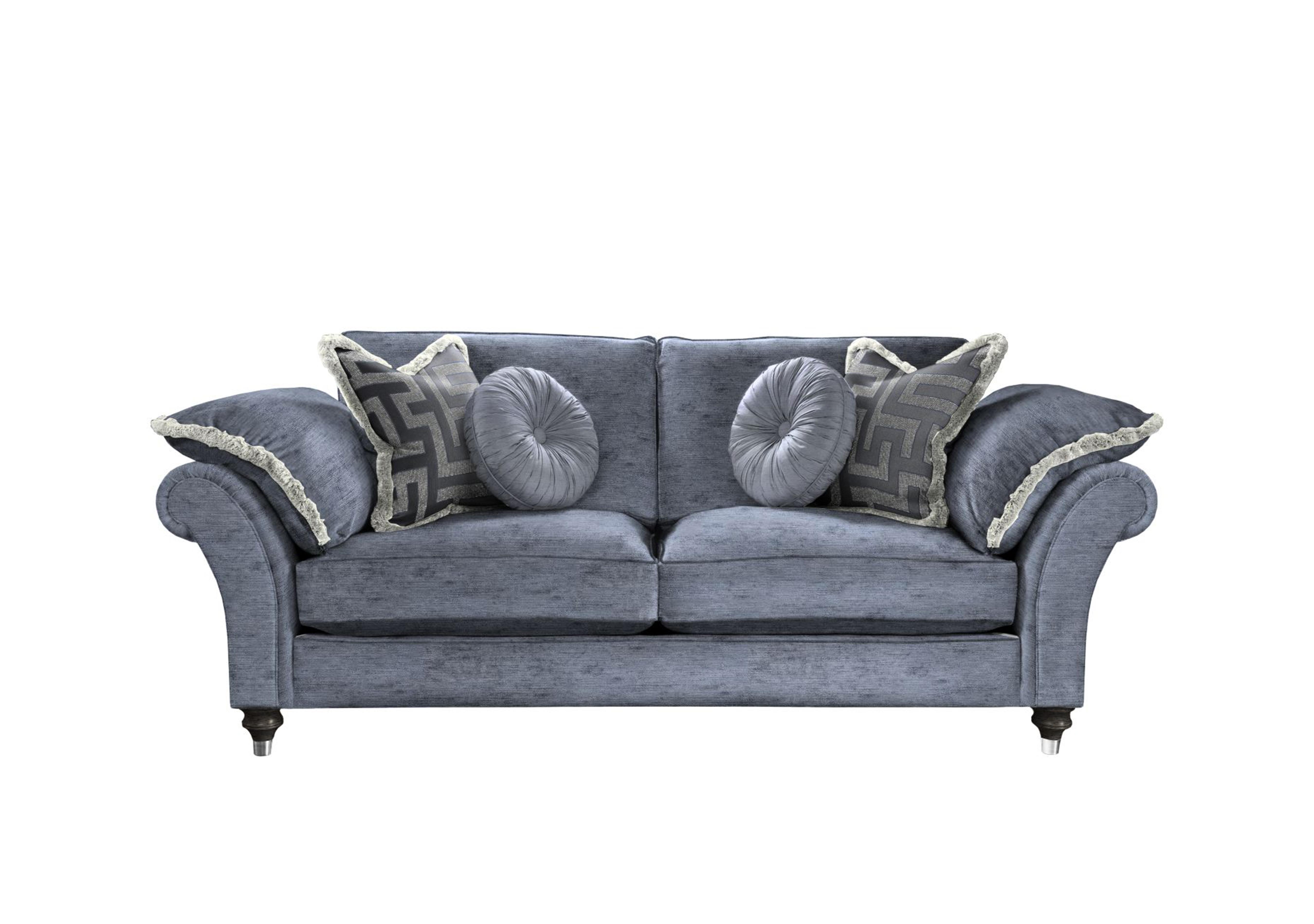 Princeton Ruched Medium 2 Seater Sofa in Monarch Anthracite Eby/Stl on Furniture Village
