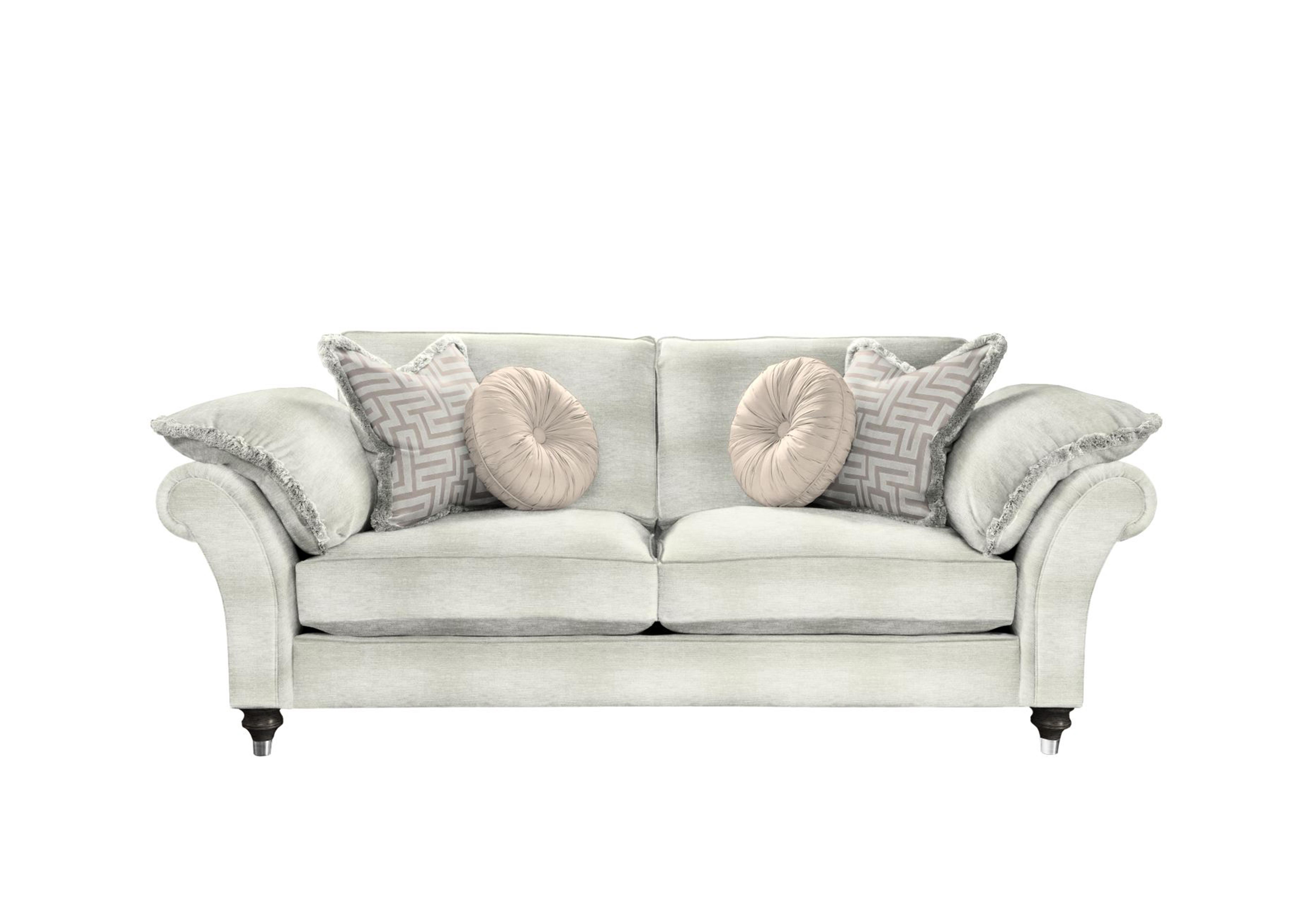 Princeton Ruched Medium 2 Seater Sofa in Monarch Natural-Ivory Eby/Stl on Furniture Village
