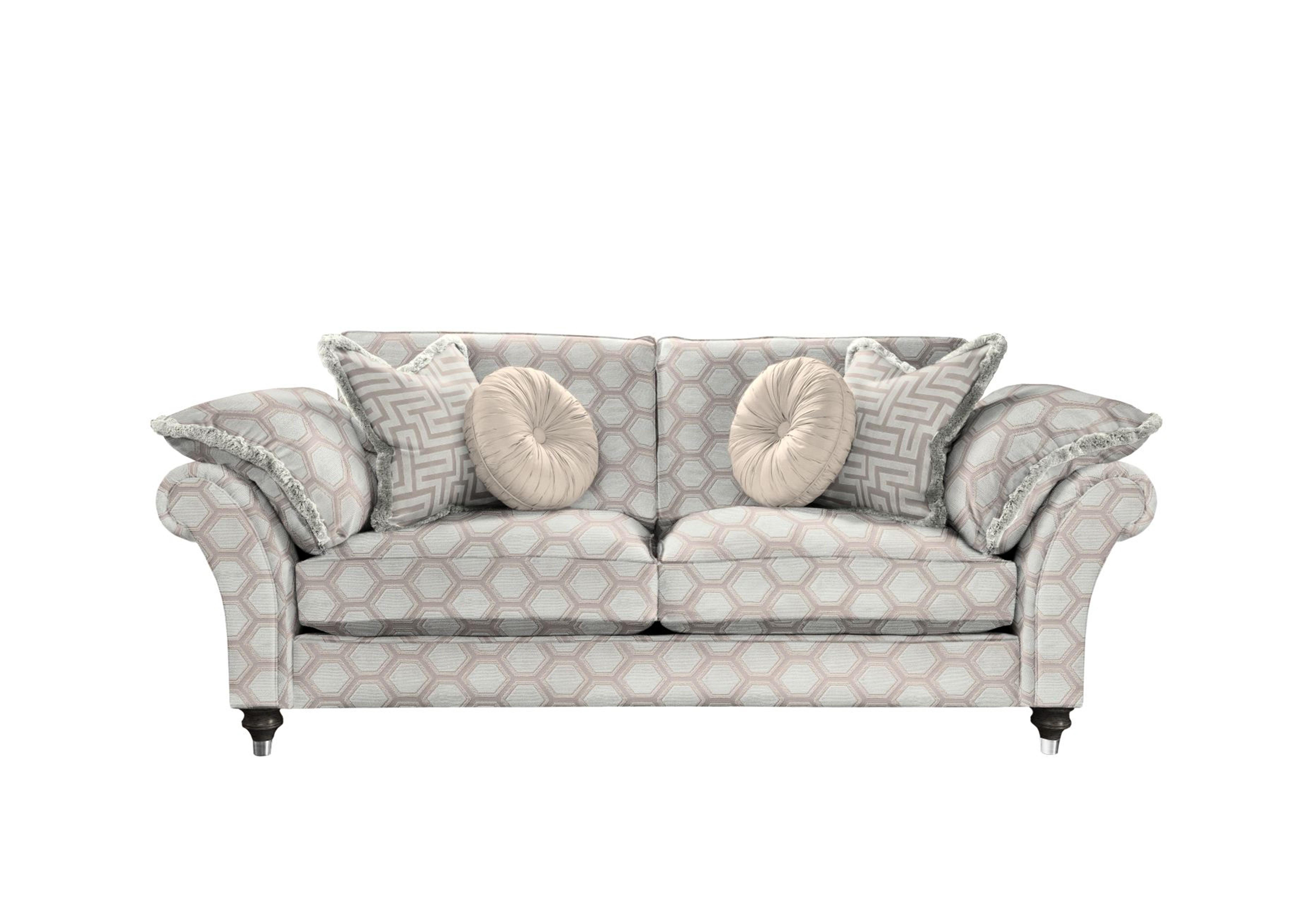 Princeton Ruched Medium 2 Seater Sofa in Ophelia Ivory- Ivory Eby/Stl on Furniture Village