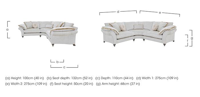 Princeton Ruched Small Corner Sofa in  on Furniture Village