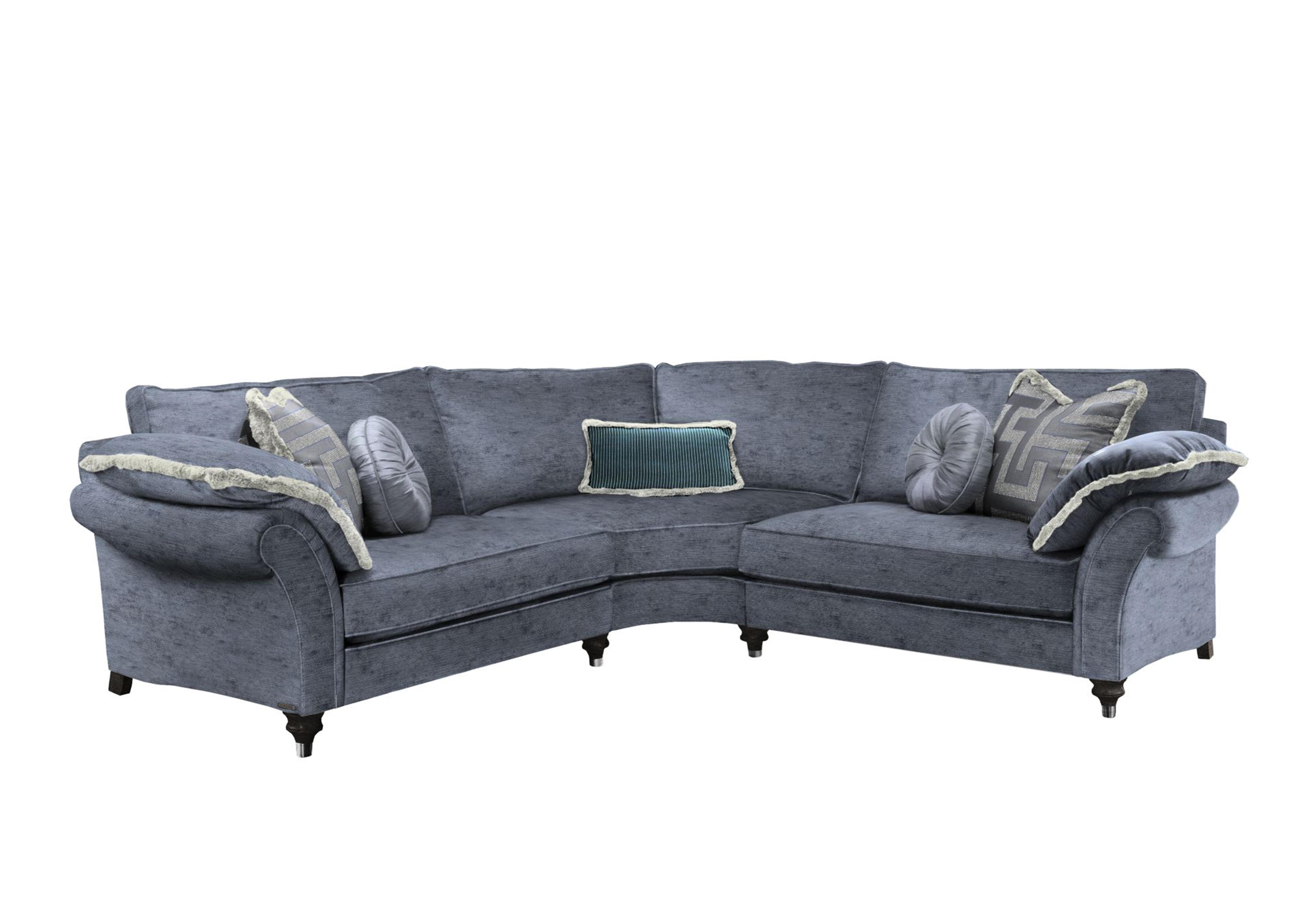 Princeton Ruched Small Corner Sofa in Monarch Anthracite Eby/Stl on Furniture Village