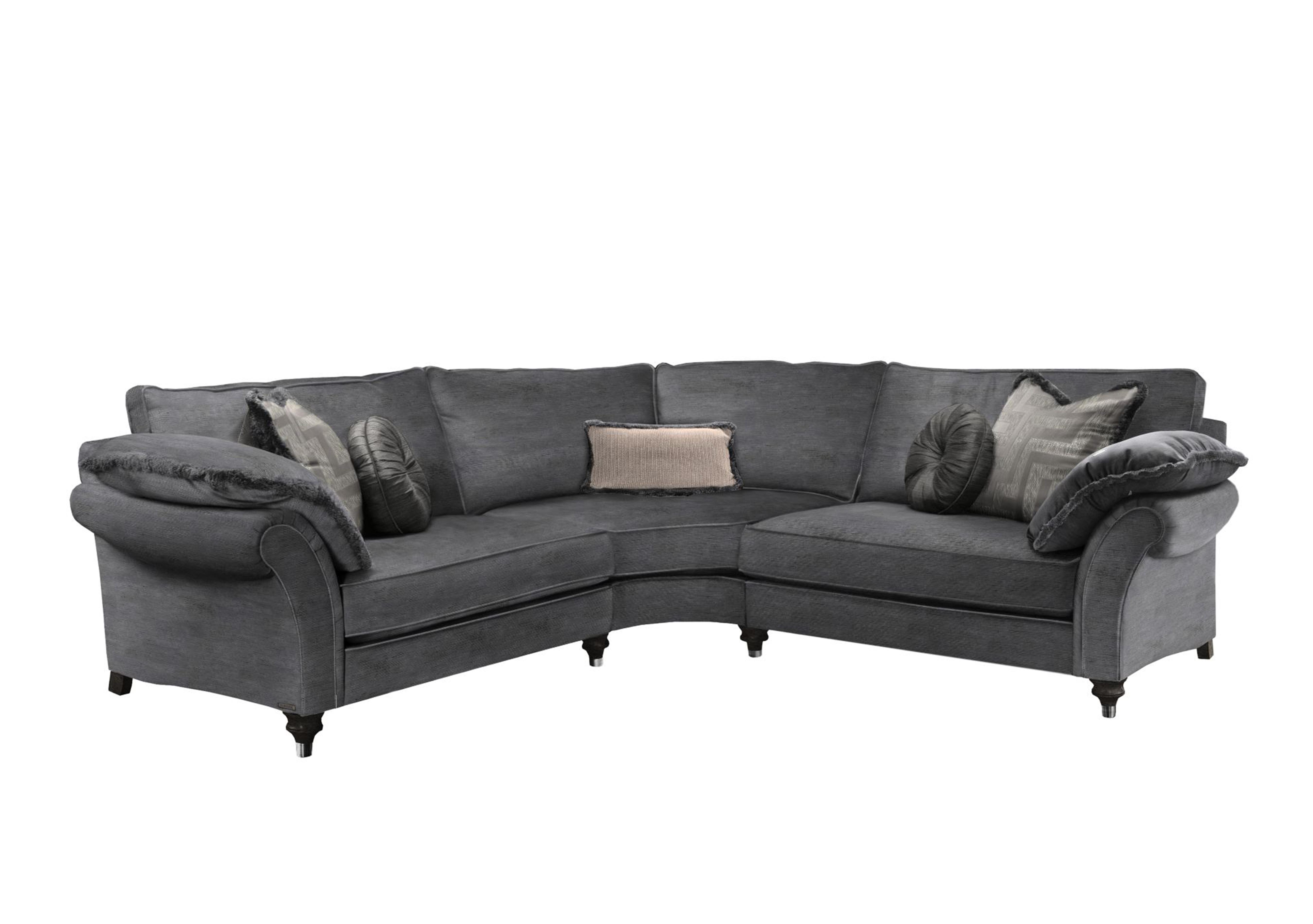 Princeton Ruched Small Corner Sofa in Monarch Steel Eby/Stl on Furniture Village