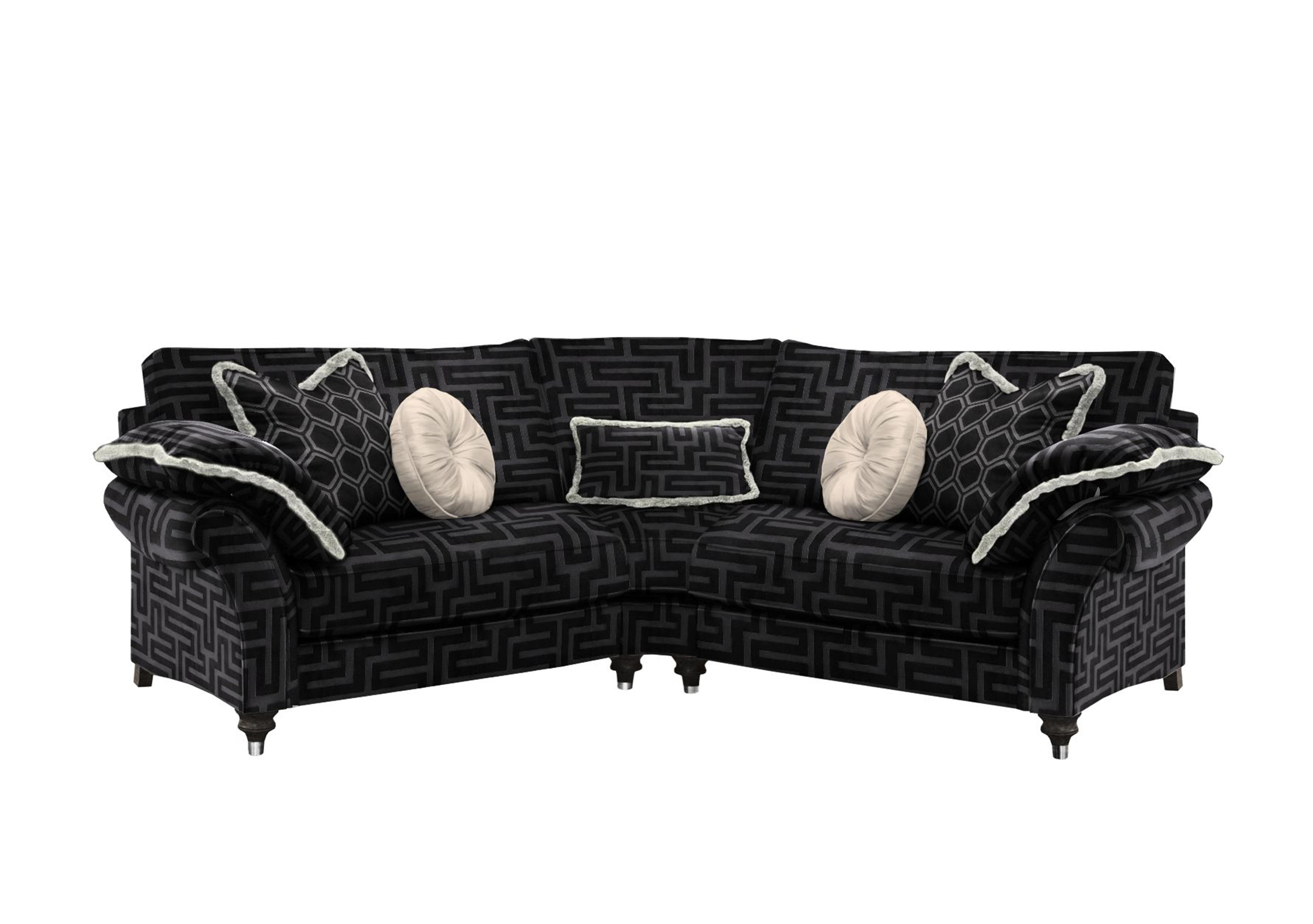 Princeton Ruched Grande Wedge Sofa in Apollo Onyx-Onyx Eby/Stl on Furniture Village