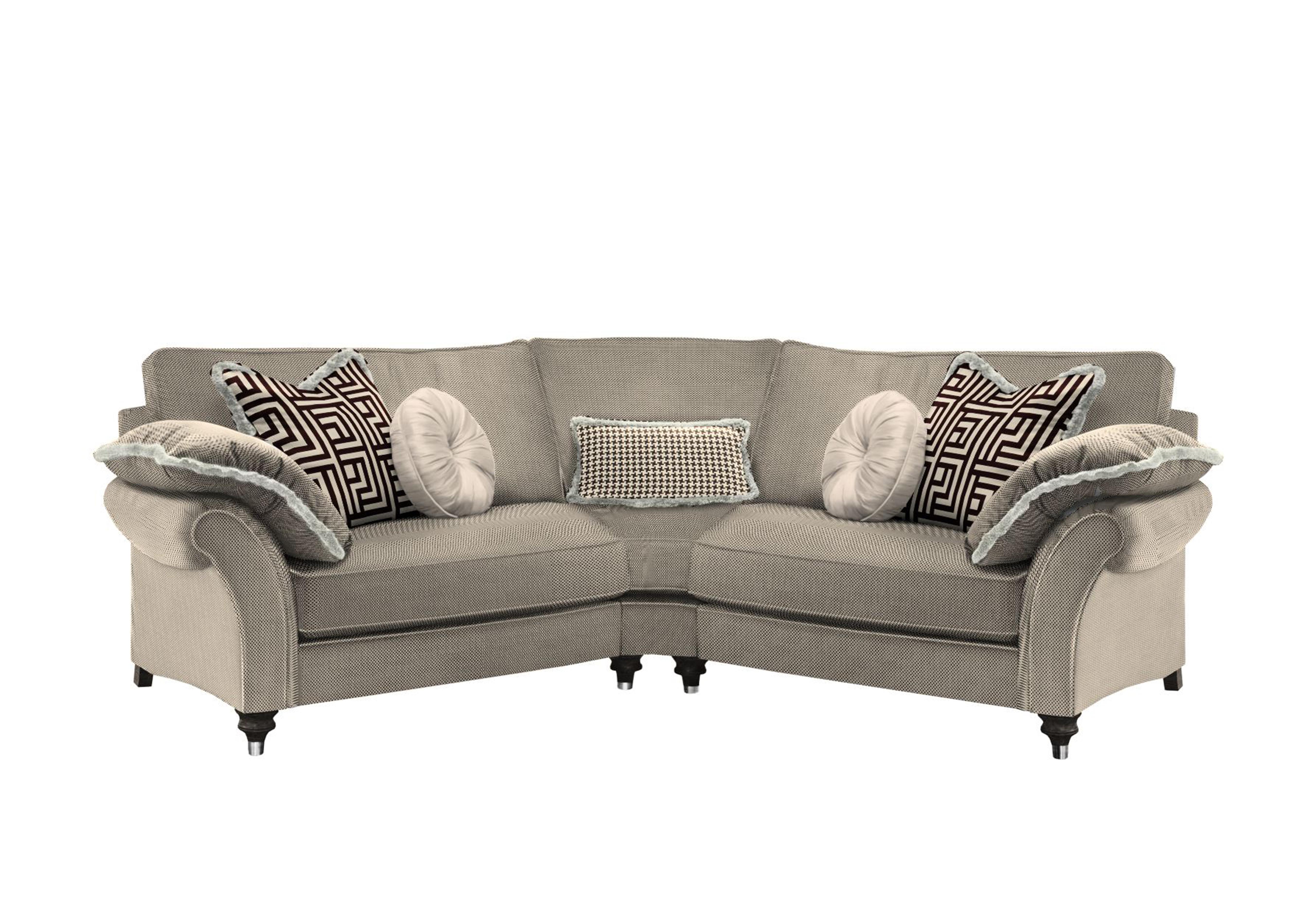Princeton Ruched Grande Wedge Sofa in Cristalle Noir Eby/Stl on Furniture Village