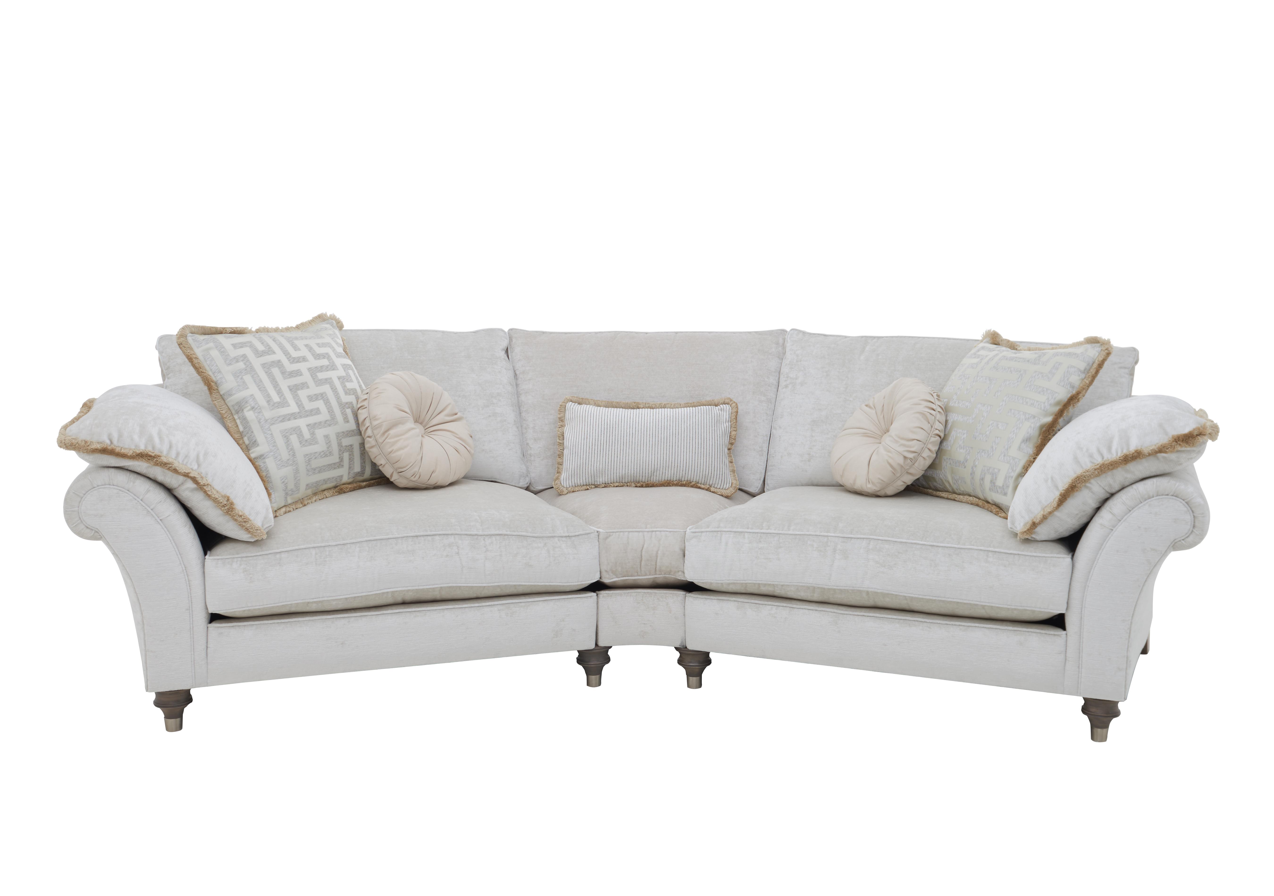 Princeton Ruched Grande Wedge Sofa in Monarch Natural-Champ Eby/Stl on Furniture Village