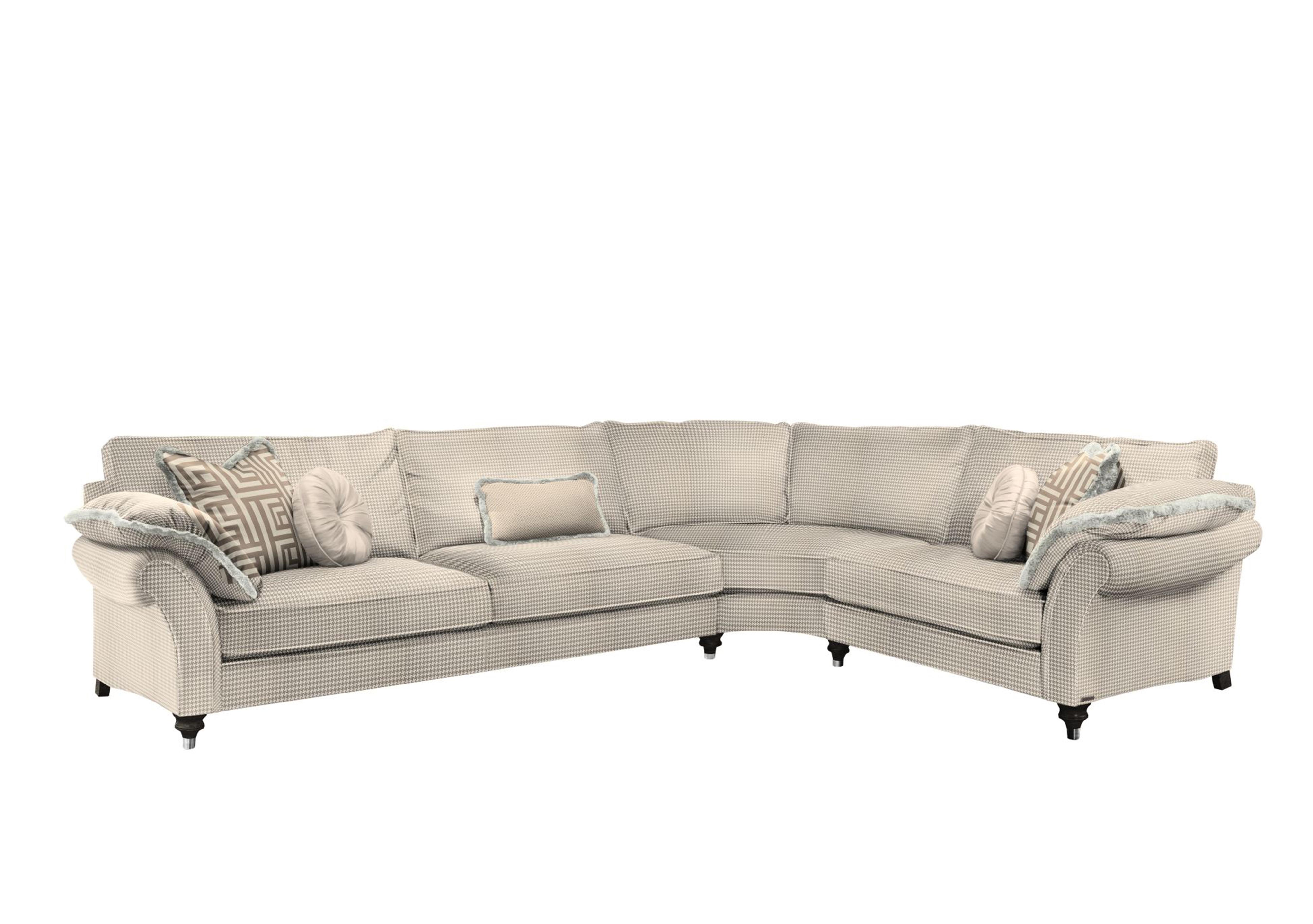 Princeton Ruched Medium Corner Sofa in Allure Truffle Eby/Stl on Furniture Village