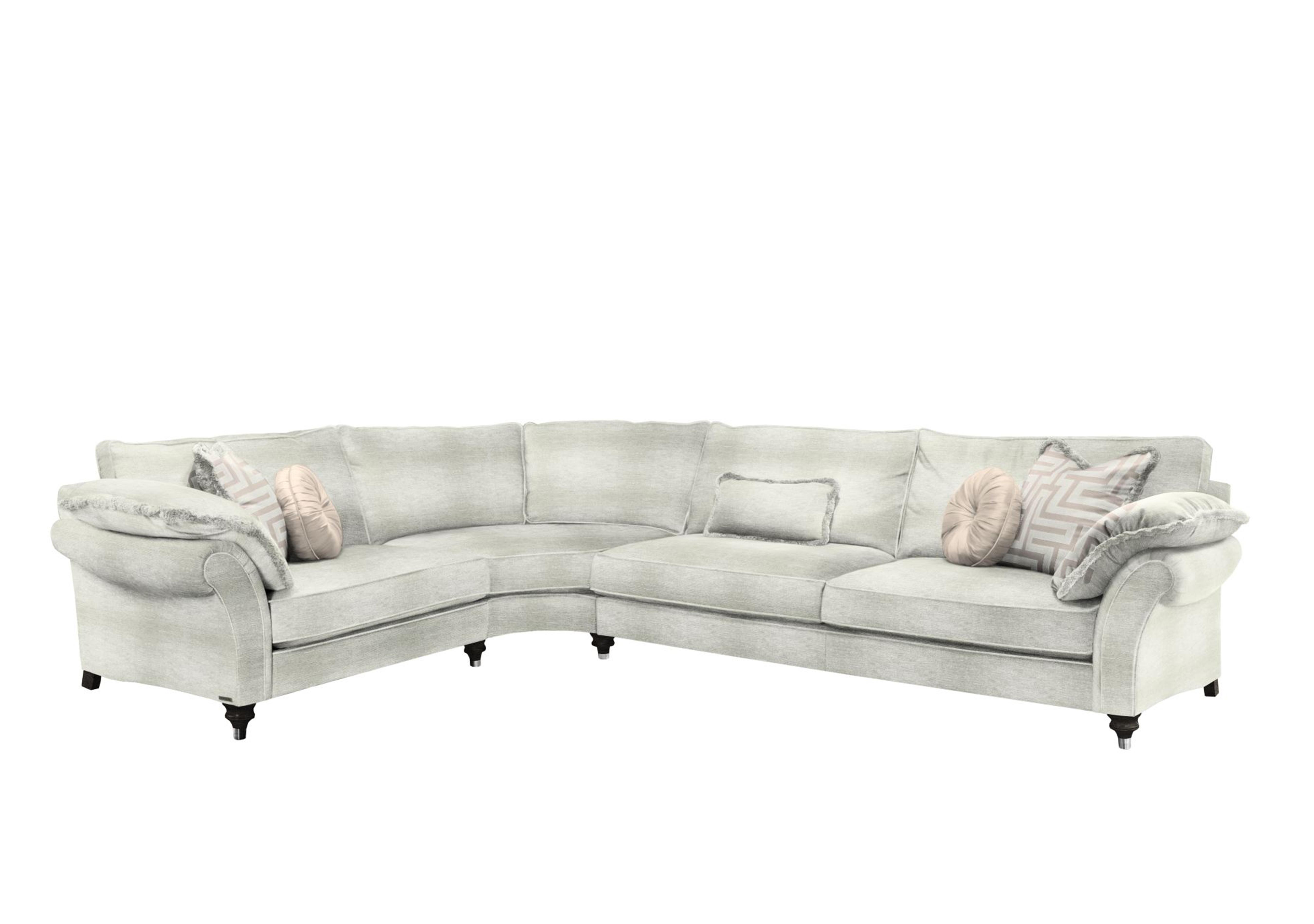 Princeton Ruched Medium Corner Sofa in Monarch Natural-Ivory Eby/Stl on Furniture Village