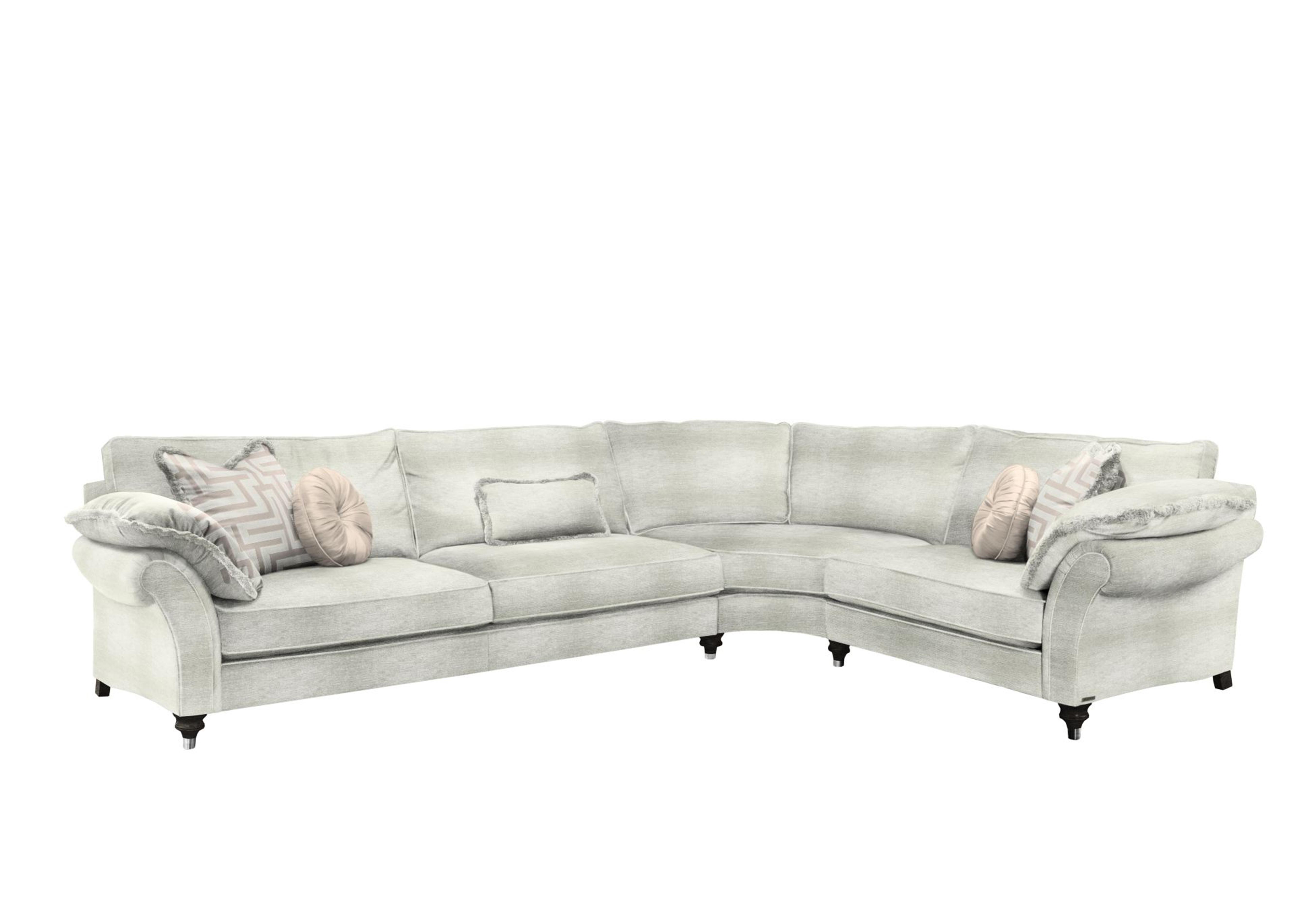 Princeton Ruched Medium Corner Sofa in Monarch Natural-Ivory Eby/Stl on Furniture Village
