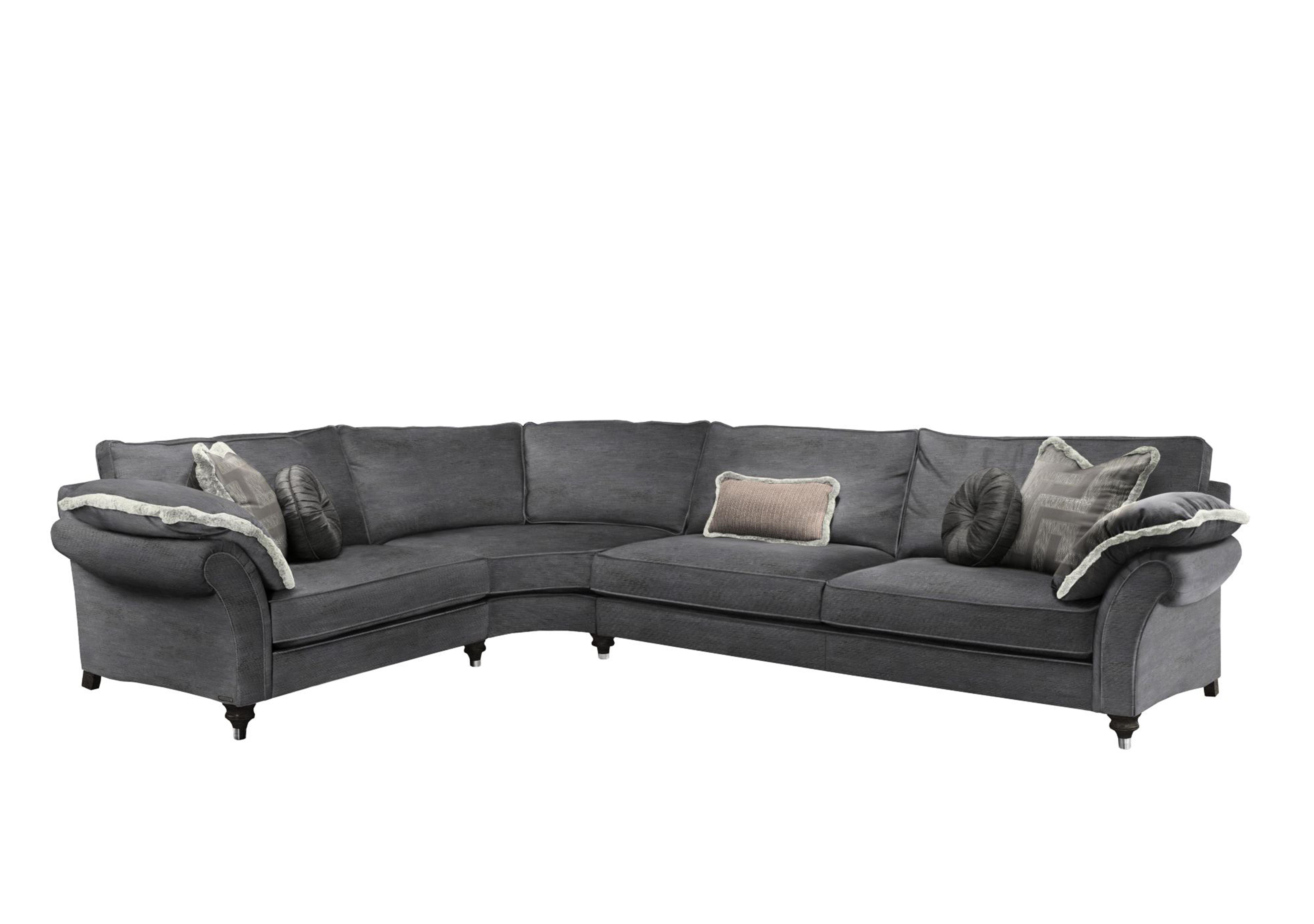 Princeton Ruched Medium Corner Sofa in Monarch Steel Eby/Stl on Furniture Village