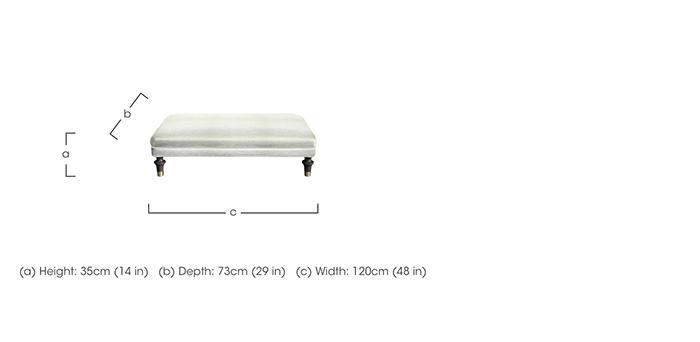 Princeton Rectangular Footstool in  on Furniture Village