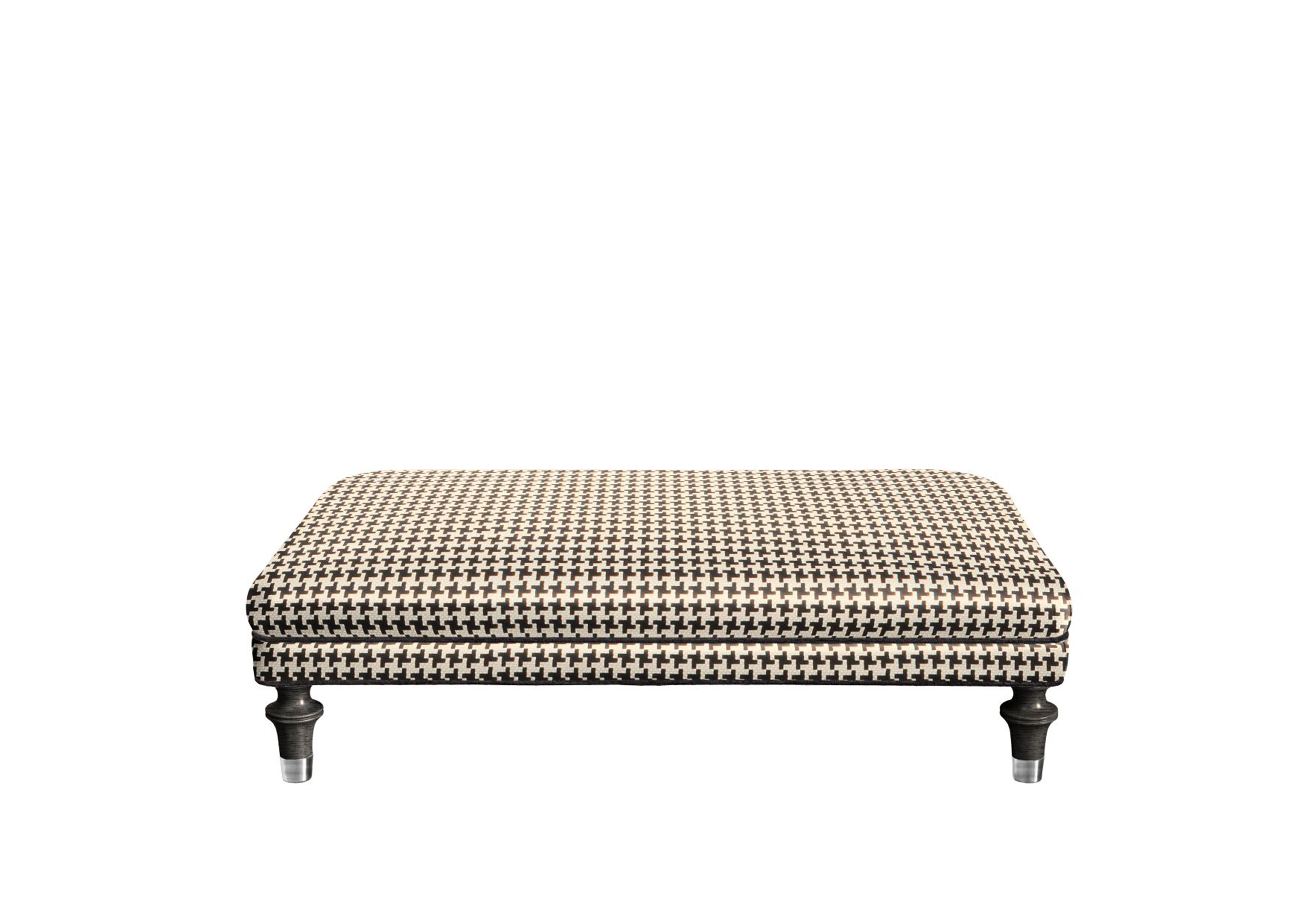 Princeton Rectangular Footstool in Allure Noir Cp Eby/Stl on Furniture Village