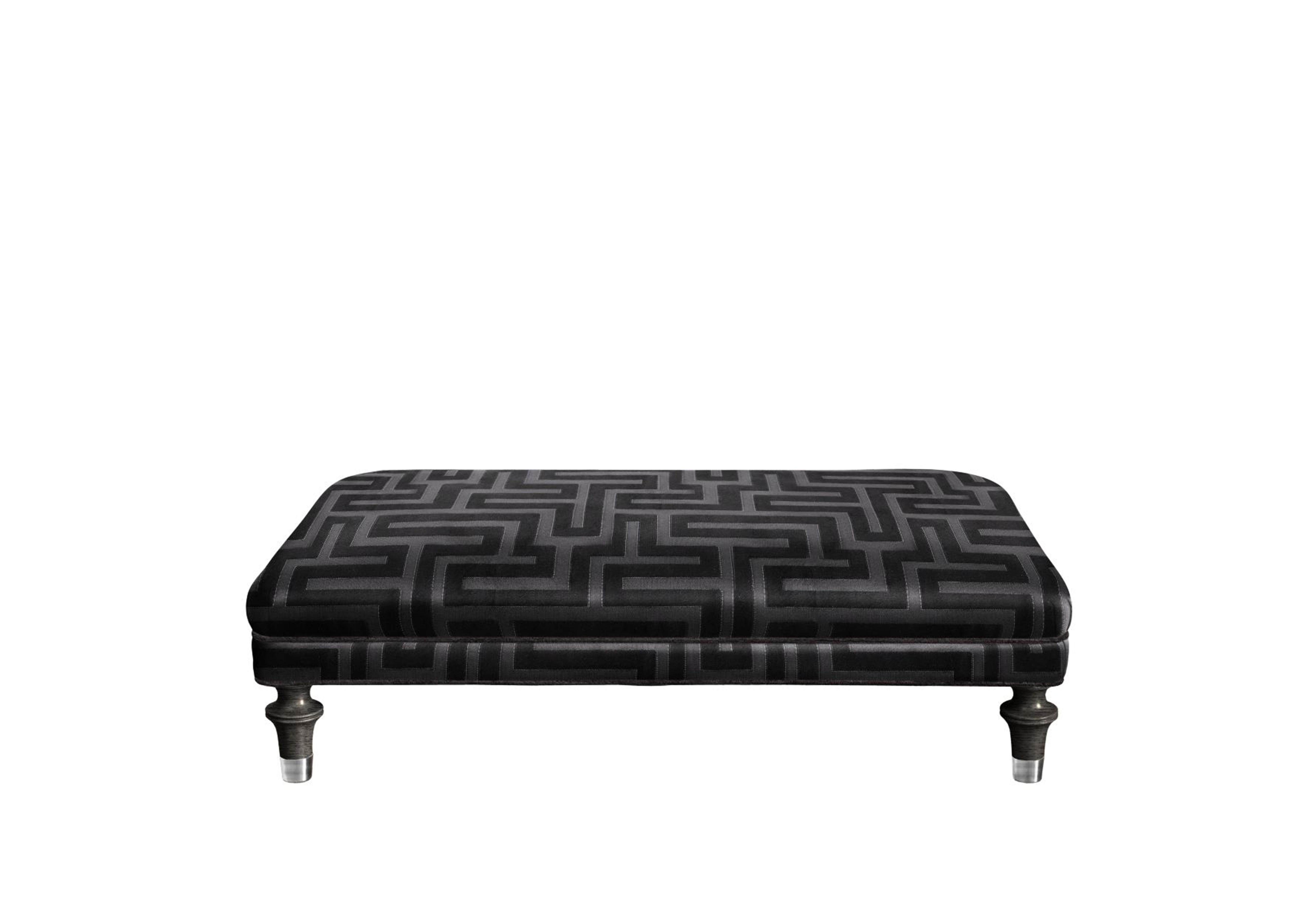 Princeton Rectangular Footstool in Apollo Onyx Cp Eby/Stl on Furniture Village