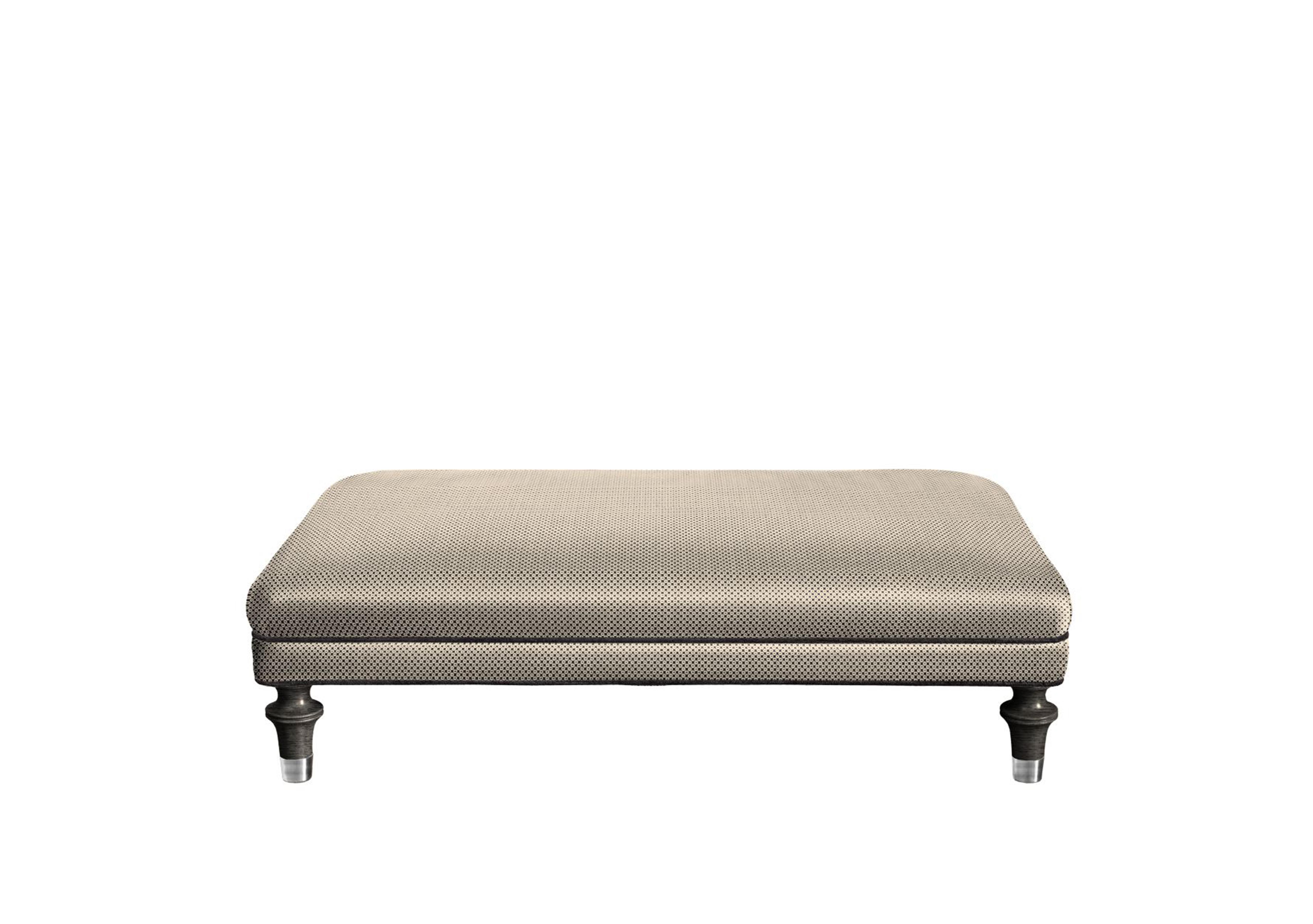 Princeton Rectangular Footstool in Cristalle Noir Cp Eby/Stl on Furniture Village