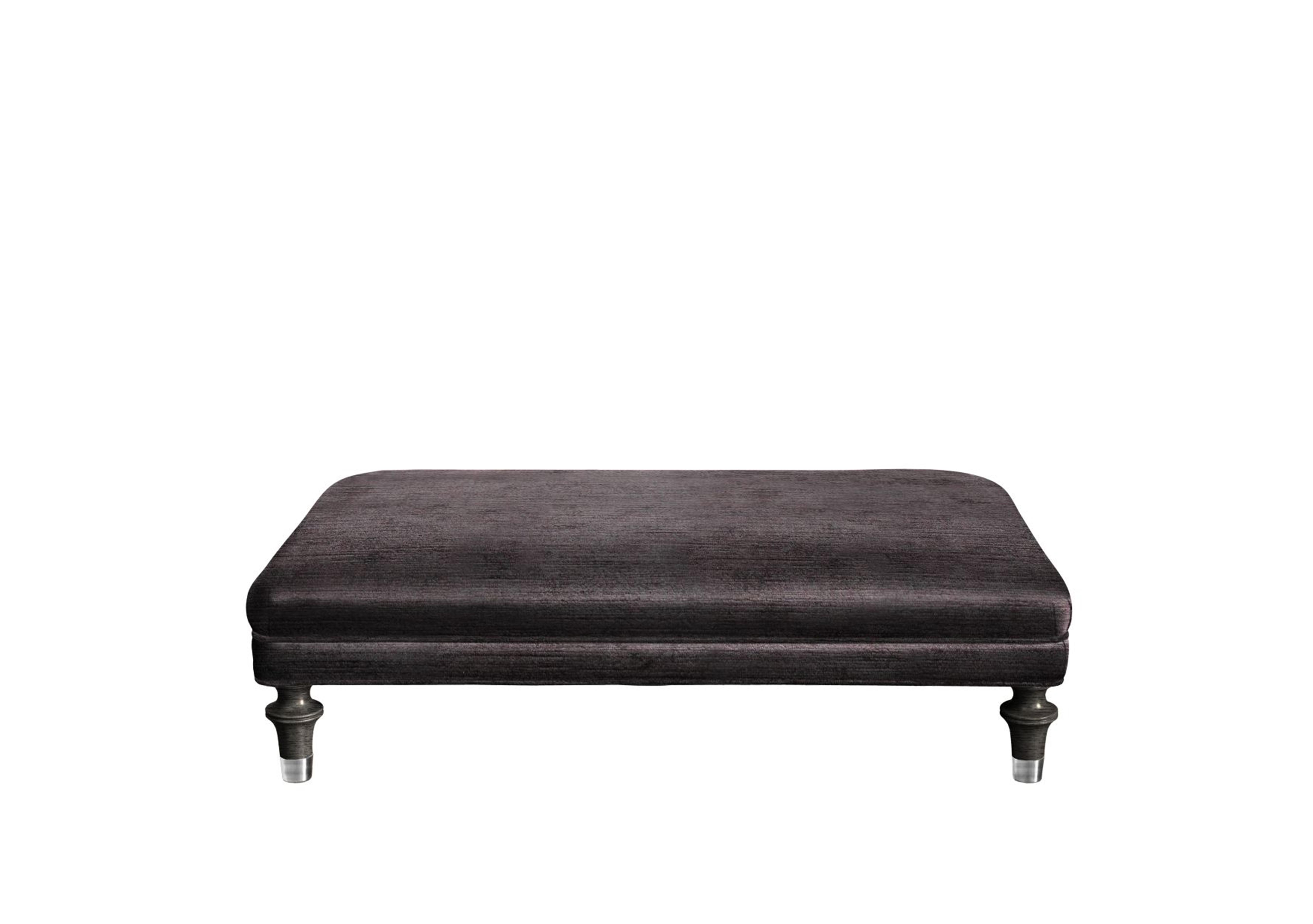 Princeton Rectangular Footstool in Monarch Black Sp Eby/Stl on Furniture Village