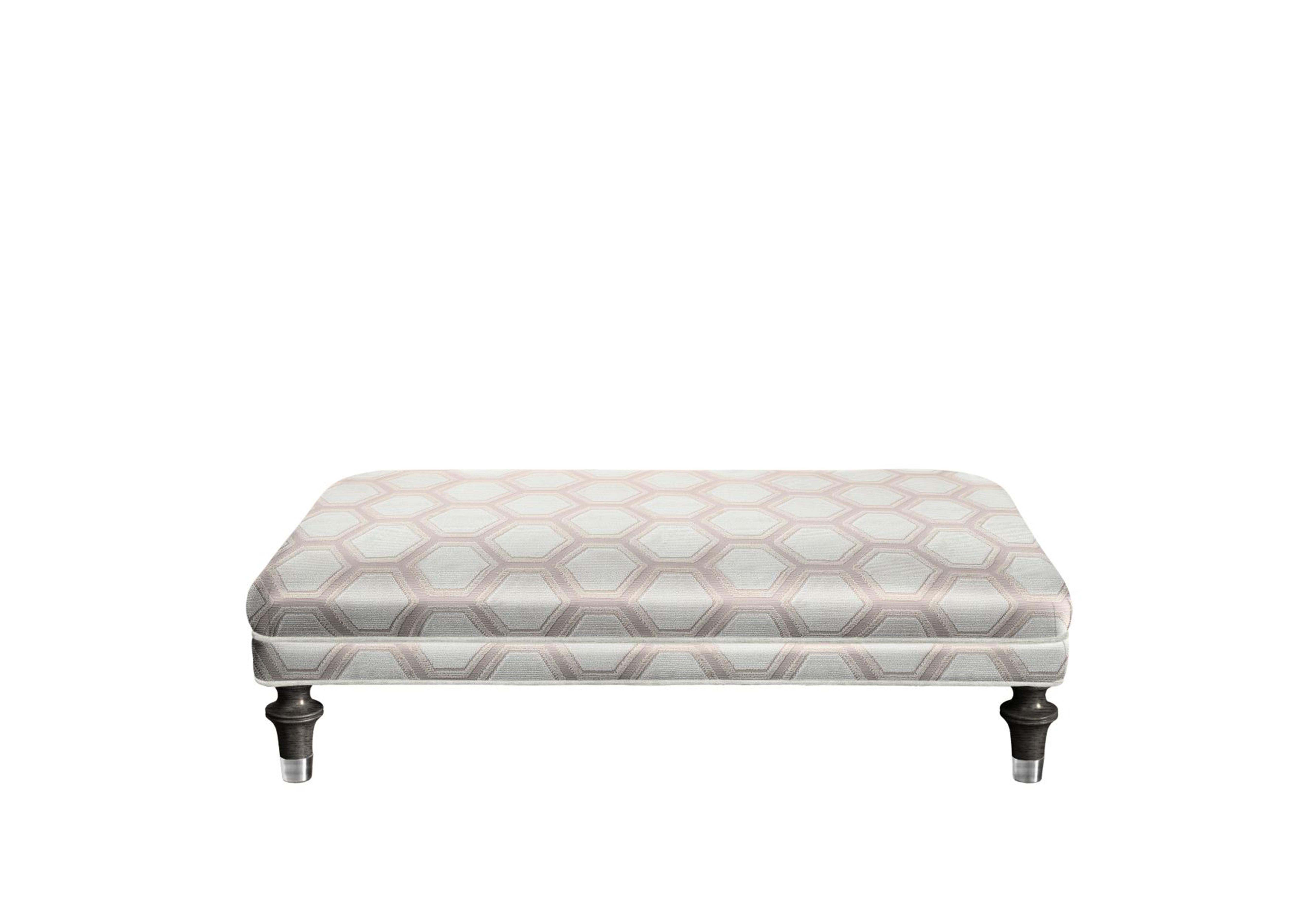 Princeton Rectangular Footstool in Ophelia Ivory Cp Eby/Stl on Furniture Village