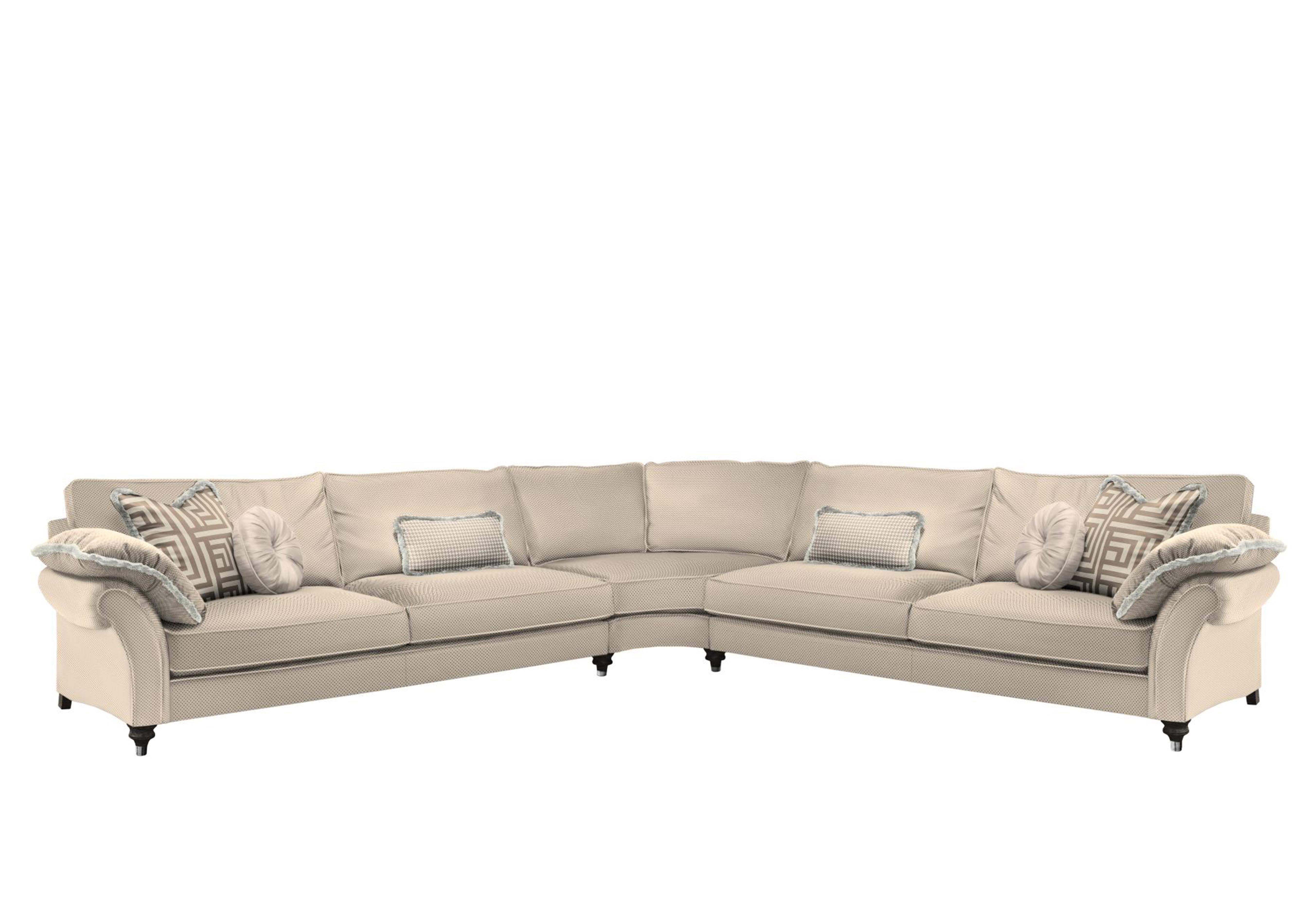Princeton Ruched Large Corner Sofa in Cristalle Truffle Eby/Stl on Furniture Village