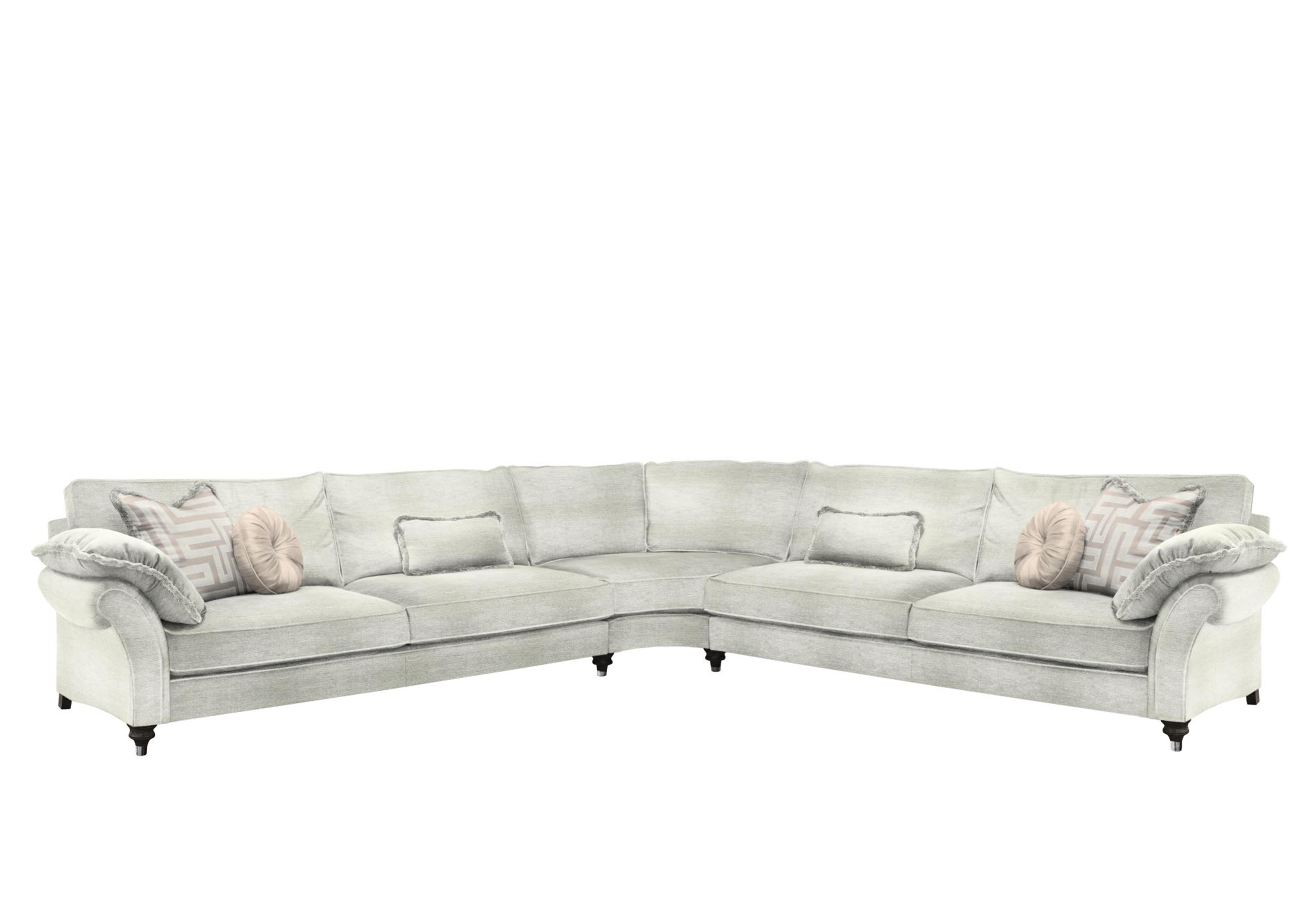 Princeton Ruched Large Corner Sofa in Monarch Natural-Ivory Eby/Stl on Furniture Village