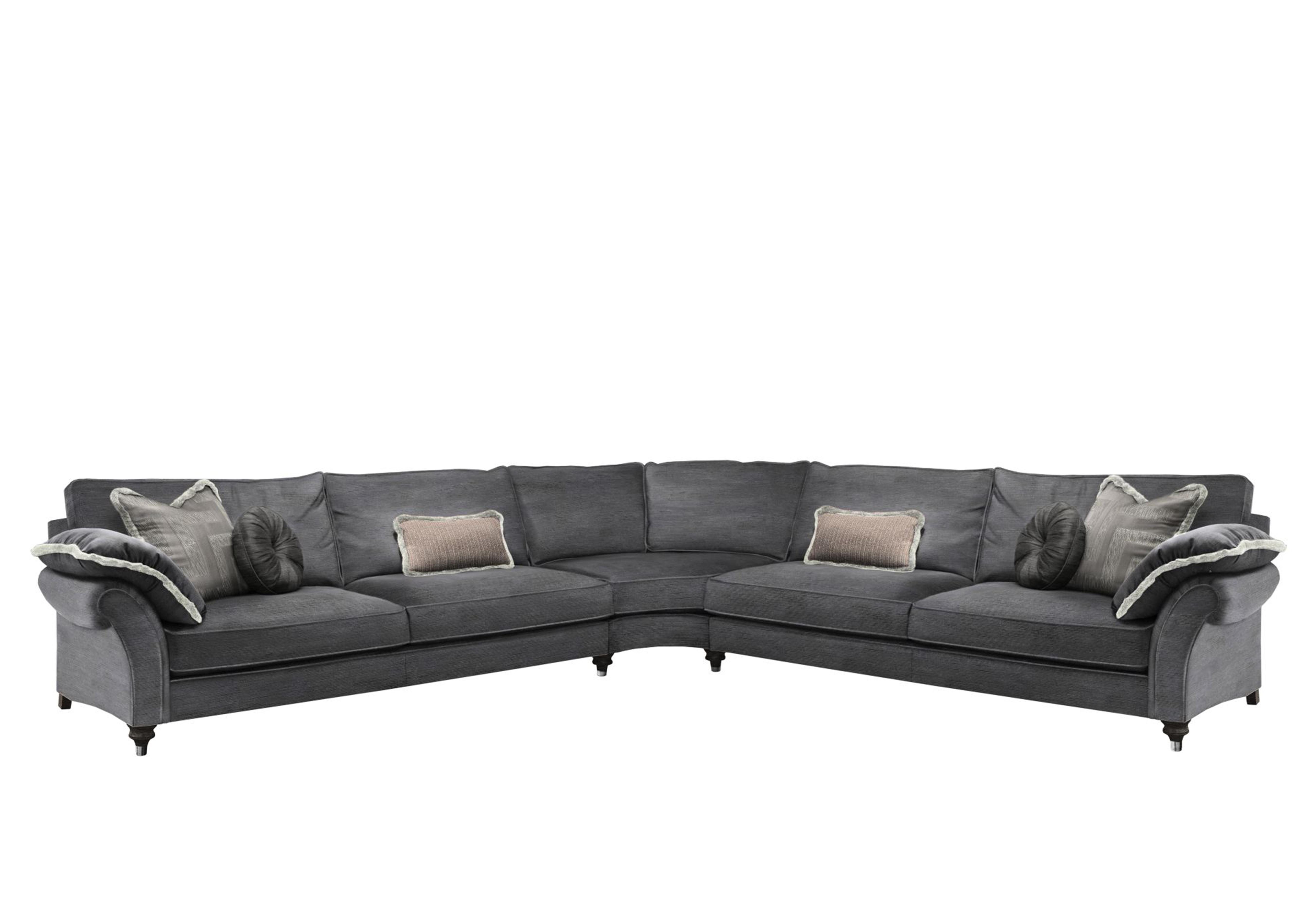 Princeton Ruched Large Corner Sofa in Monarch Steel Eby/Stl on Furniture Village