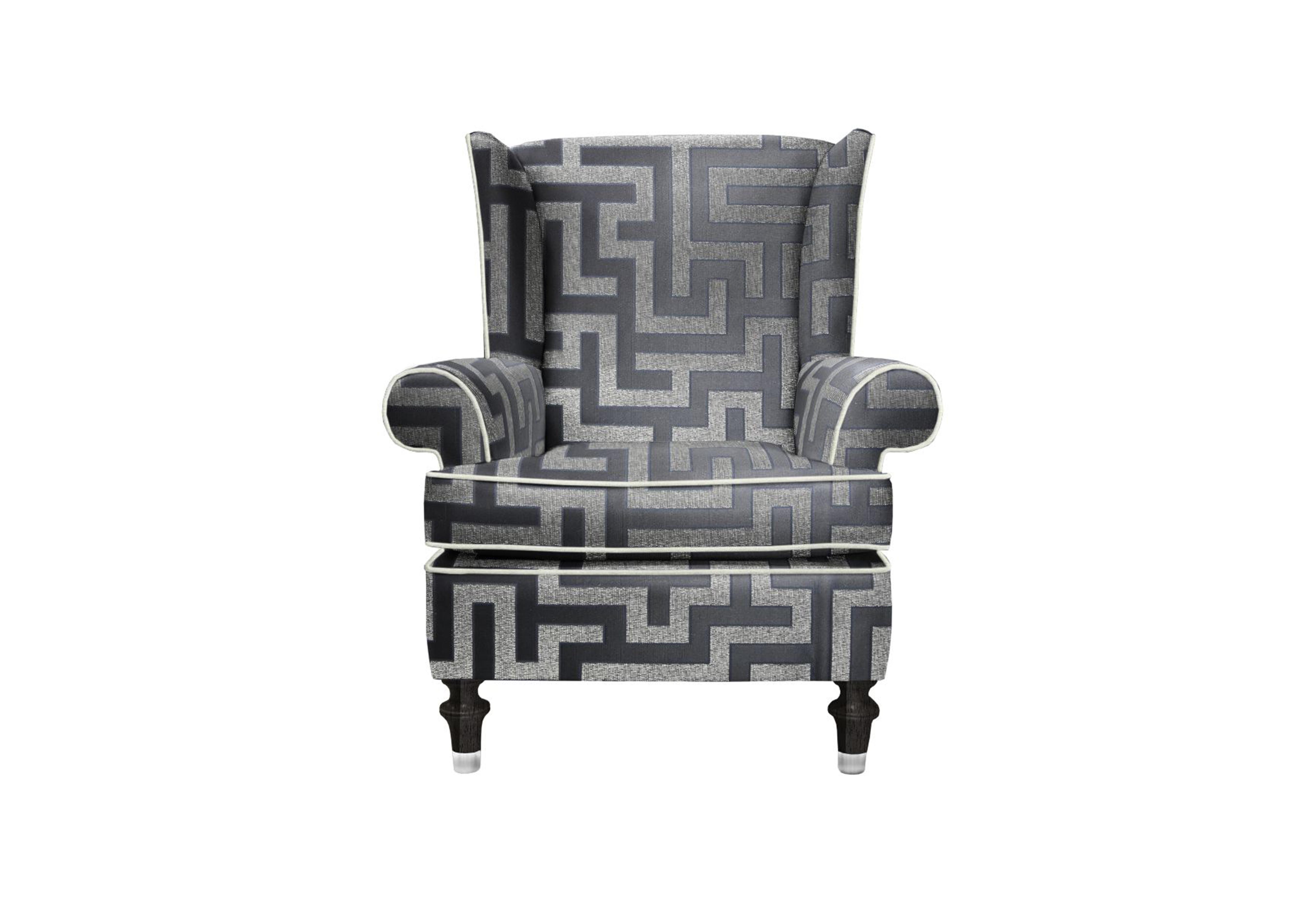 Princeton Wing Chair in Britannica Midnight Cp Eby/Stl on Furniture Village