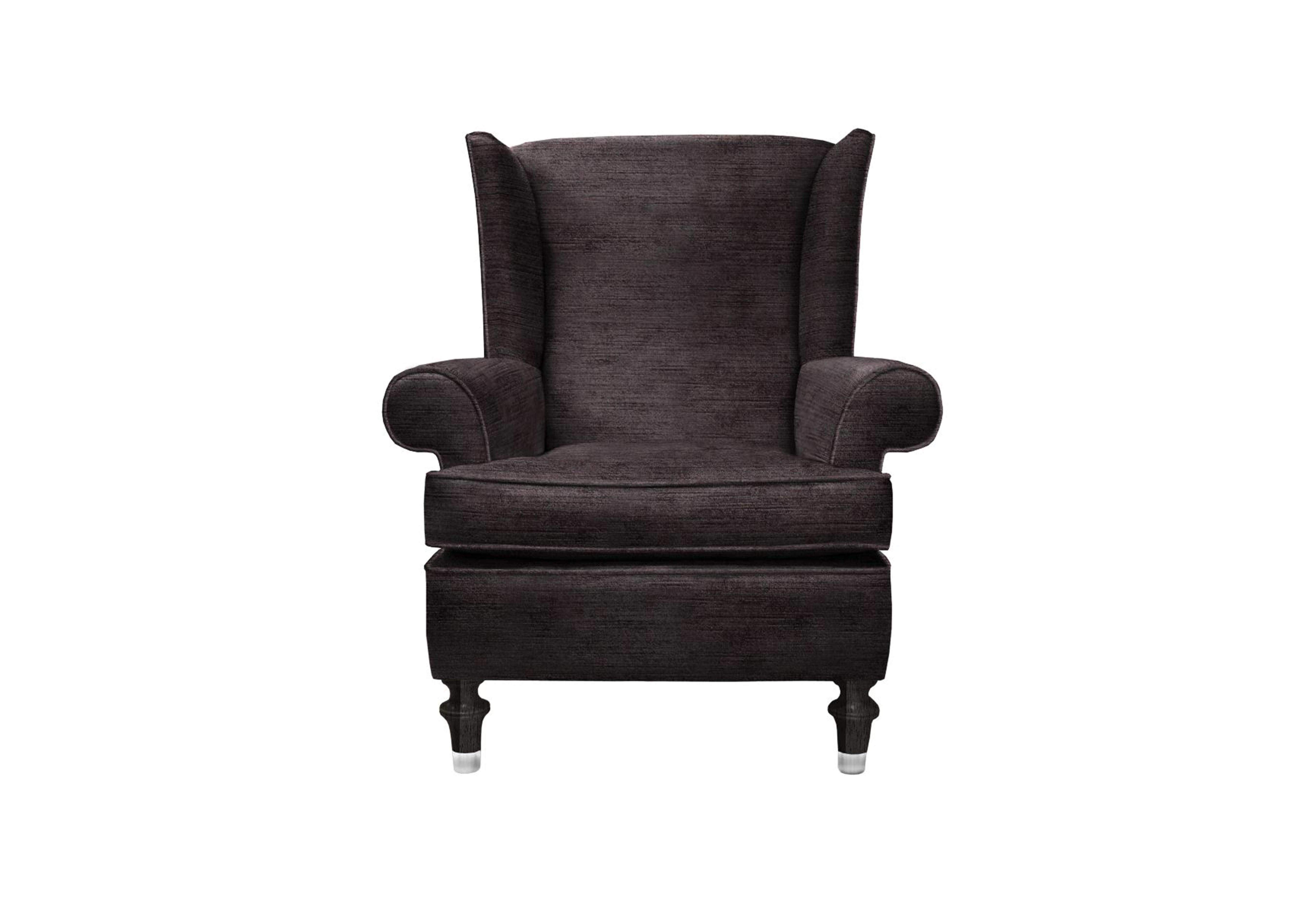 Princeton Wing Chair in Monarch Black Sp Eby/Stl on Furniture Village