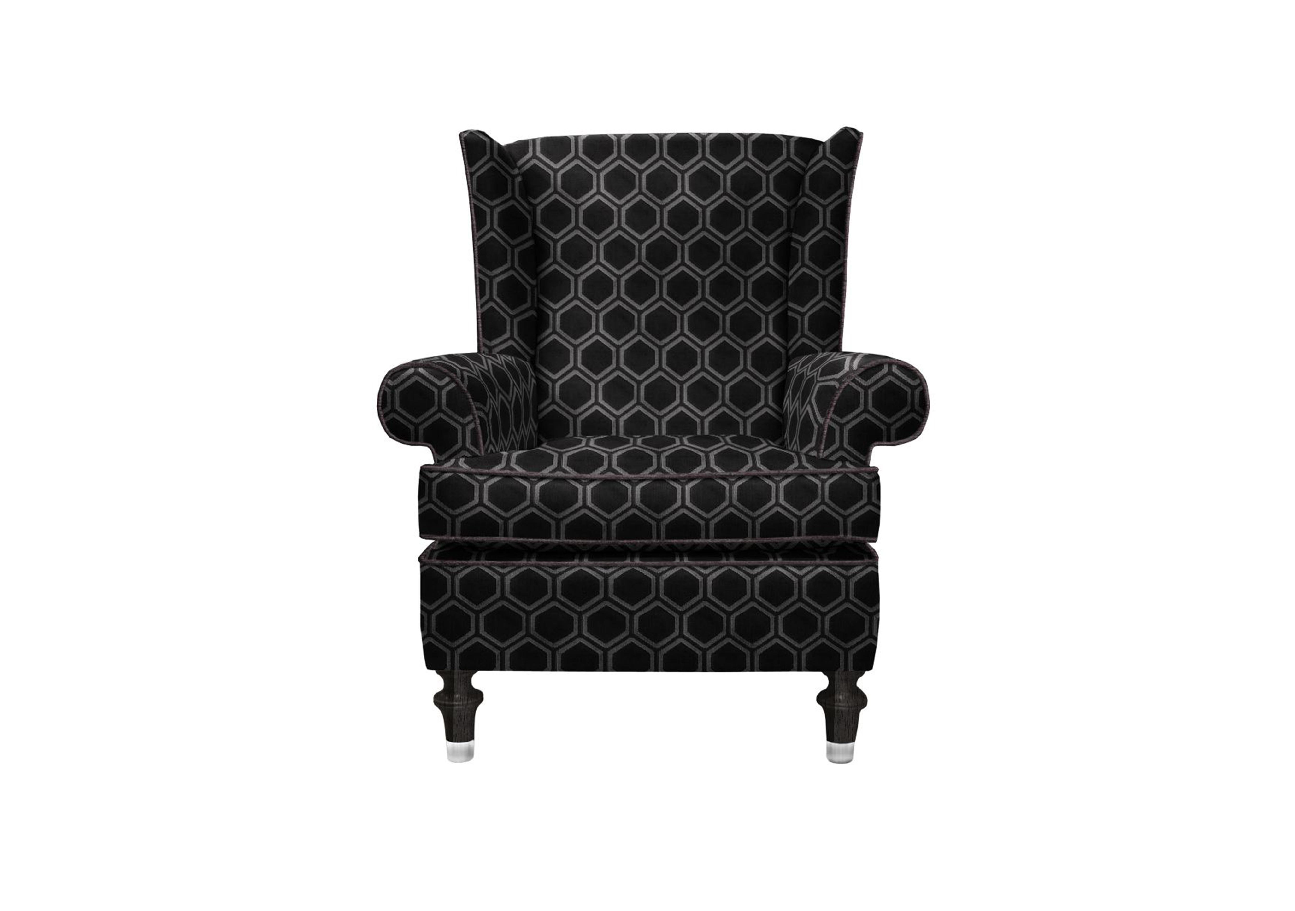 Princeton Wing Chair in Ophelia Onyx Cp Eby/Stl on Furniture Village