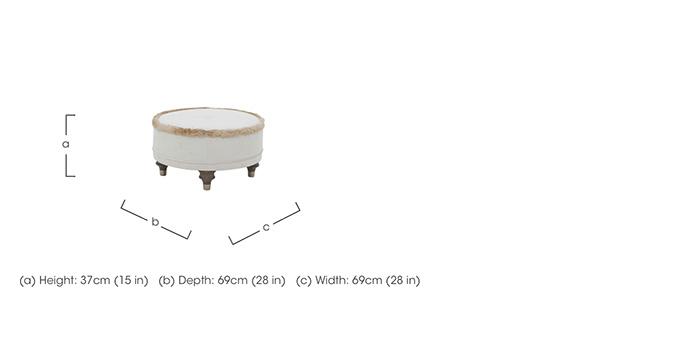 Princeton Ruched Round Footstool in  on Furniture Village