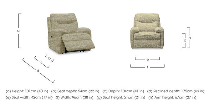 Amesbury Fabric Power Recliner Armchair with Power Headrest, Power Lumbar and Heated Seats in  on Furniture Village