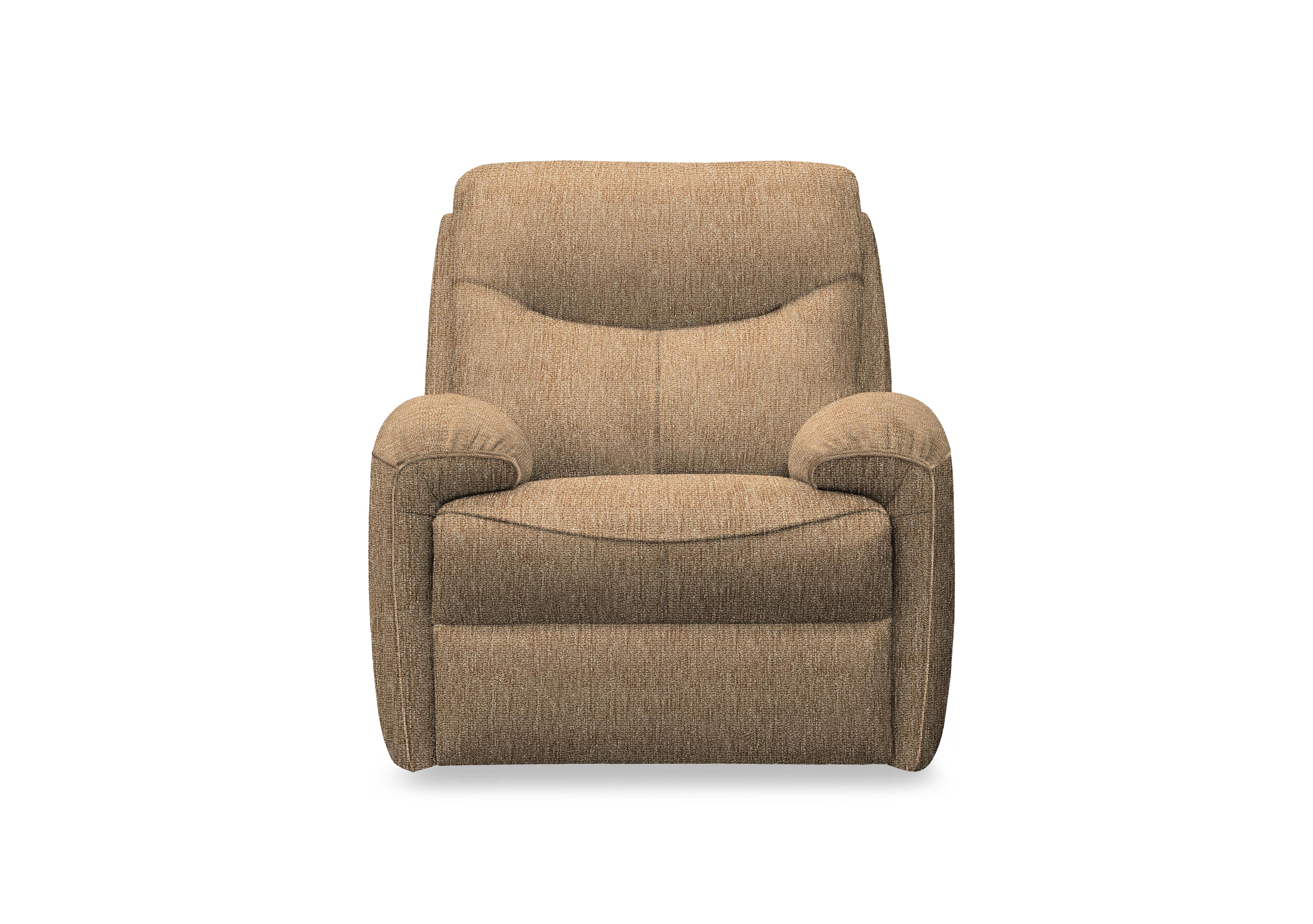Amesbury Fabric Power Recliner Armchair with Power Headrest, Power Lumbar and Heated Seats in A070 Boucle Cocoa on Furniture Village